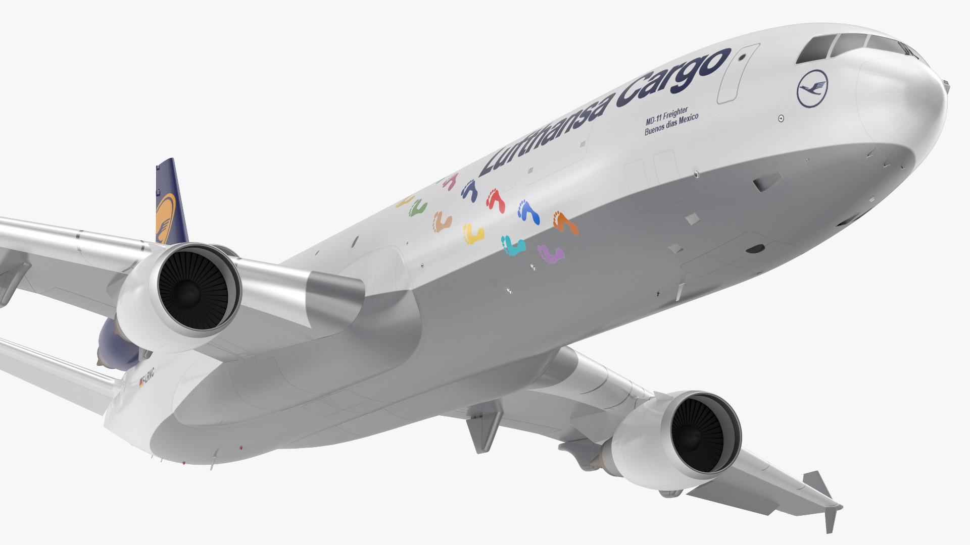 McDonnell Douglas MD11 Tri Jet Airliner Lufthansa Cargo Rigged 3D