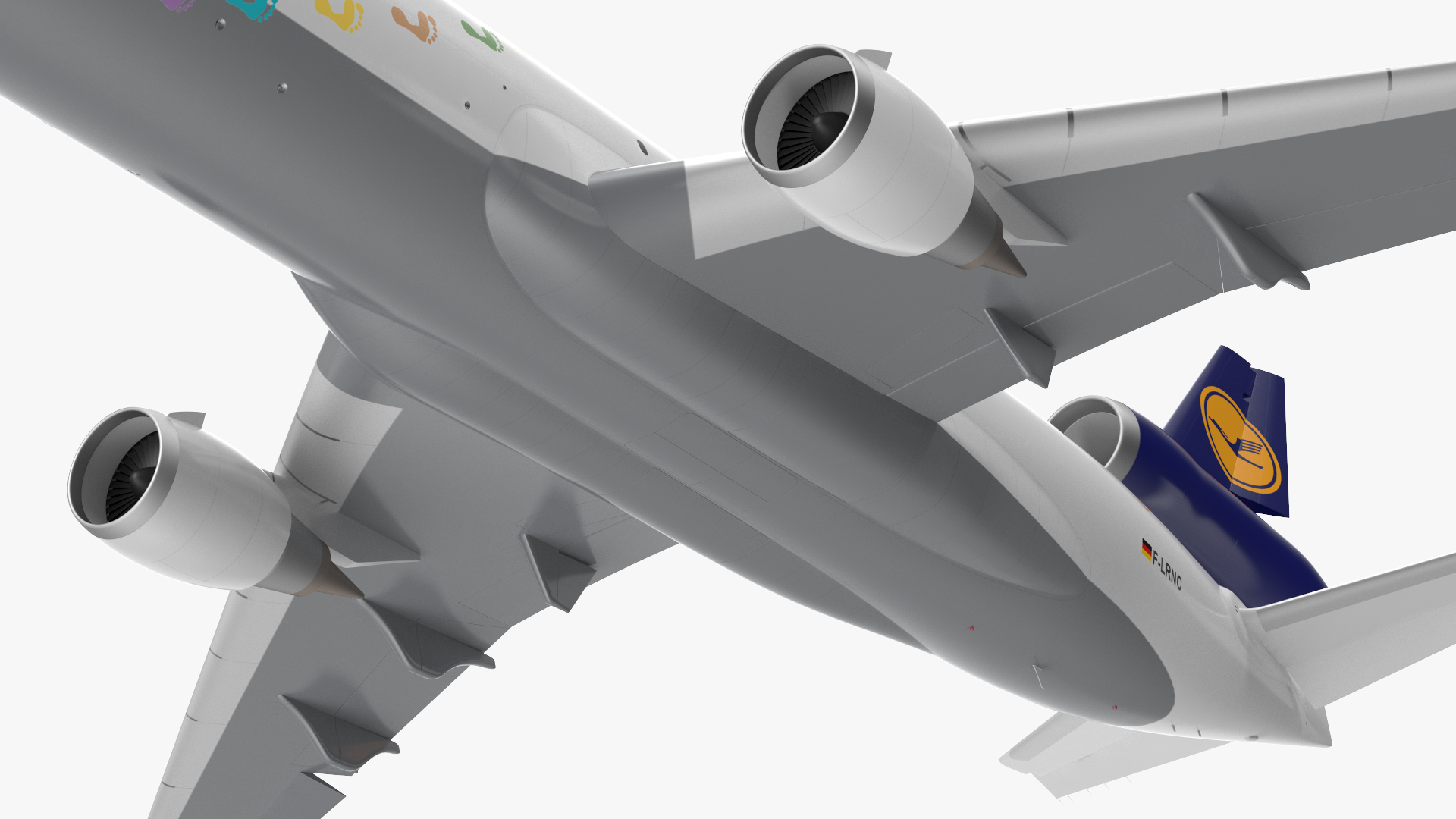 McDonnell Douglas MD11 Tri Jet Airliner Lufthansa Cargo Rigged 3D