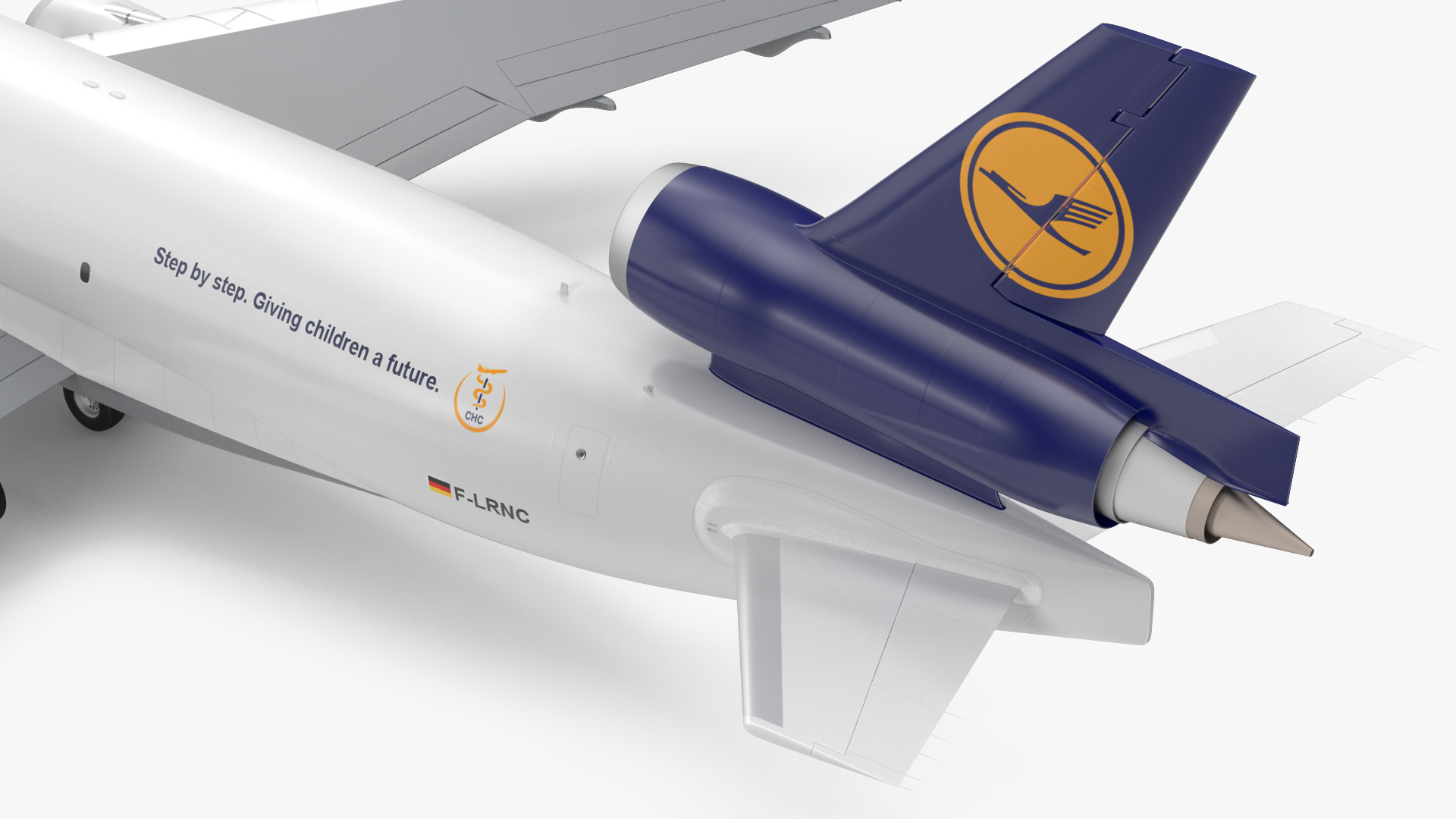 McDonnell Douglas MD11 Tri Jet Airliner Lufthansa Cargo Rigged 3D