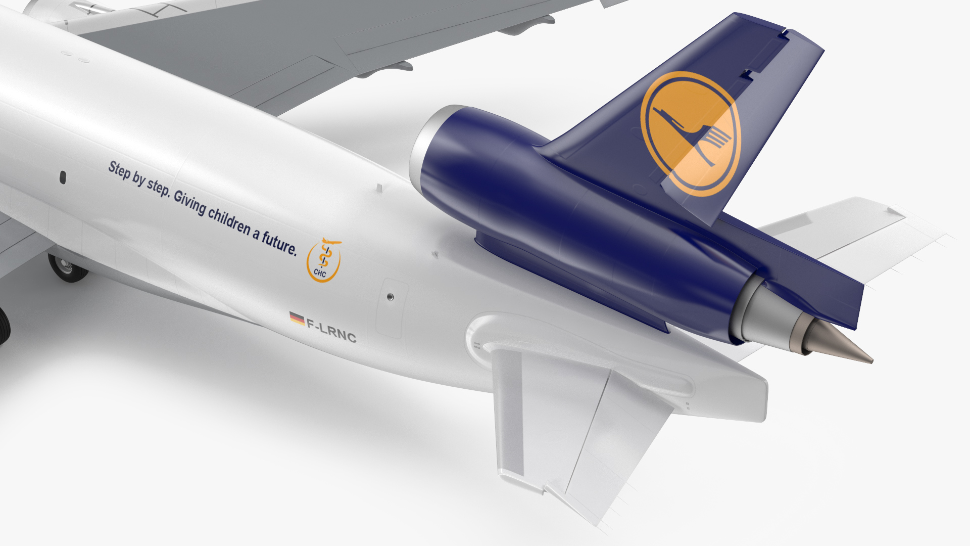 McDonnell Douglas MD11 Tri Jet Airliner Lufthansa Cargo Rigged 3D