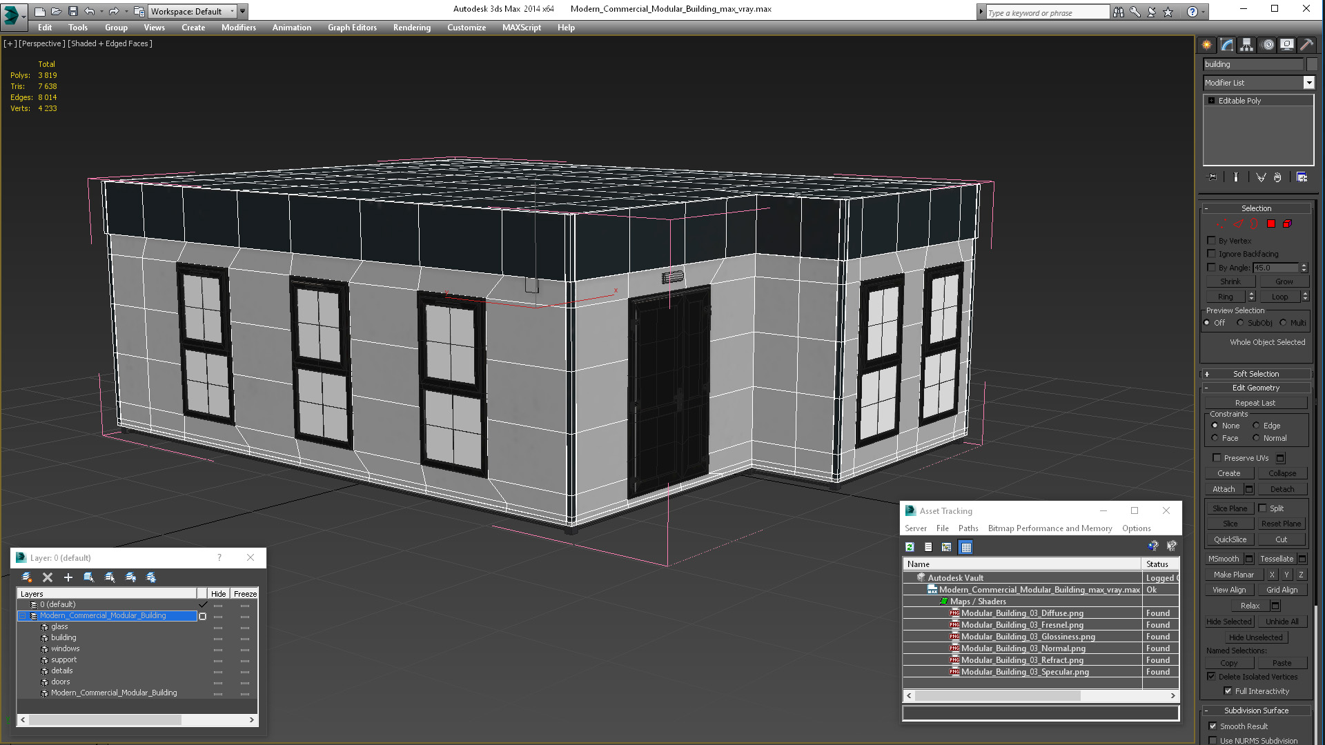 Modern Commercial Modular Building 3D model
