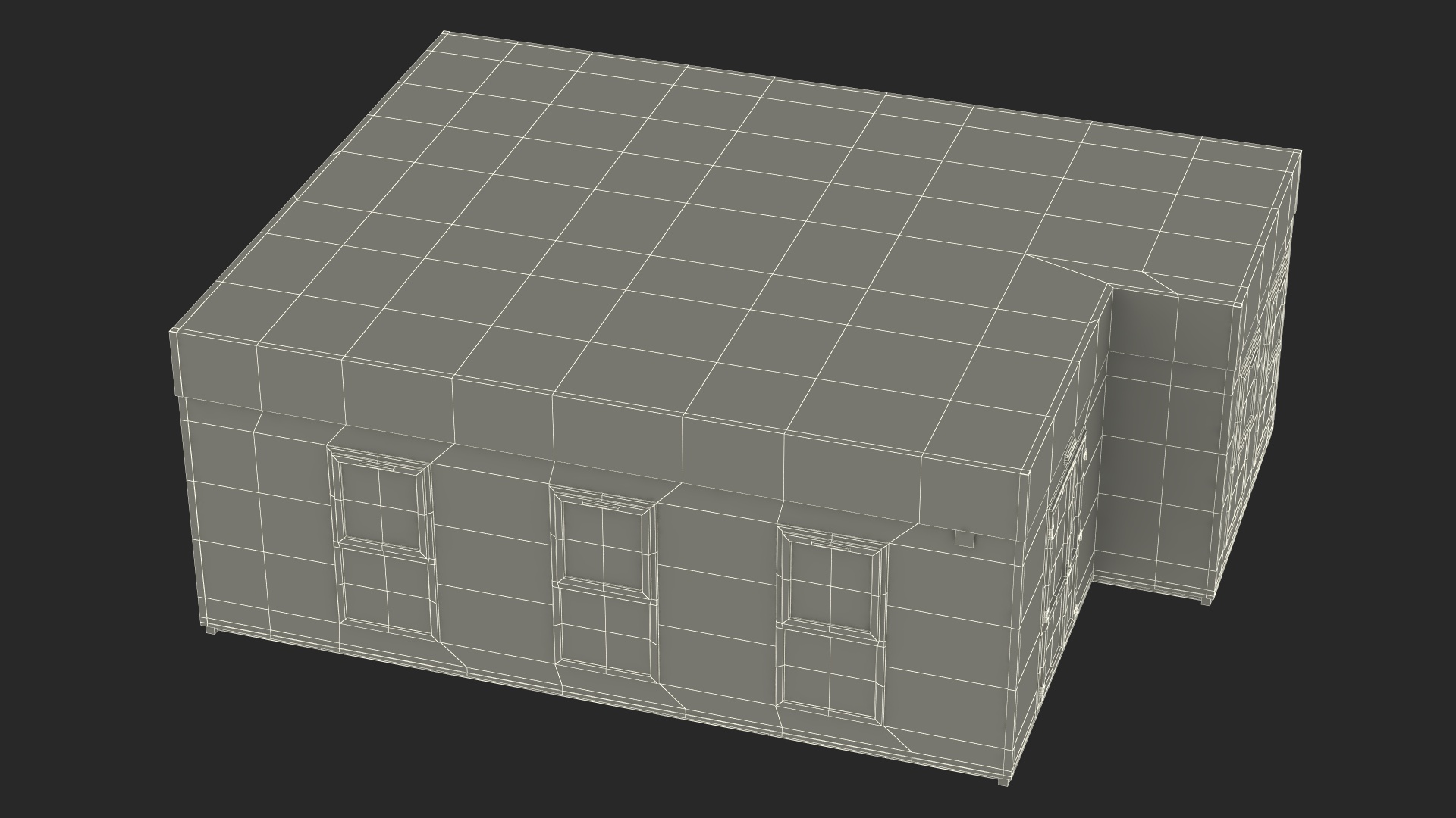 Modern Commercial Modular Building 3D model
