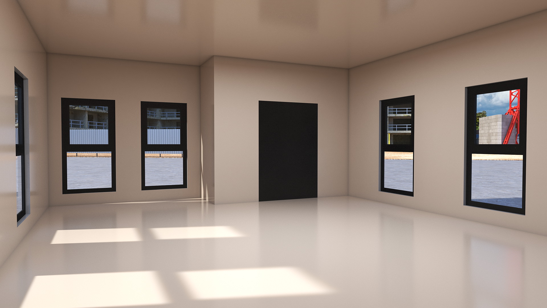 Modern Commercial Modular Building 3D model