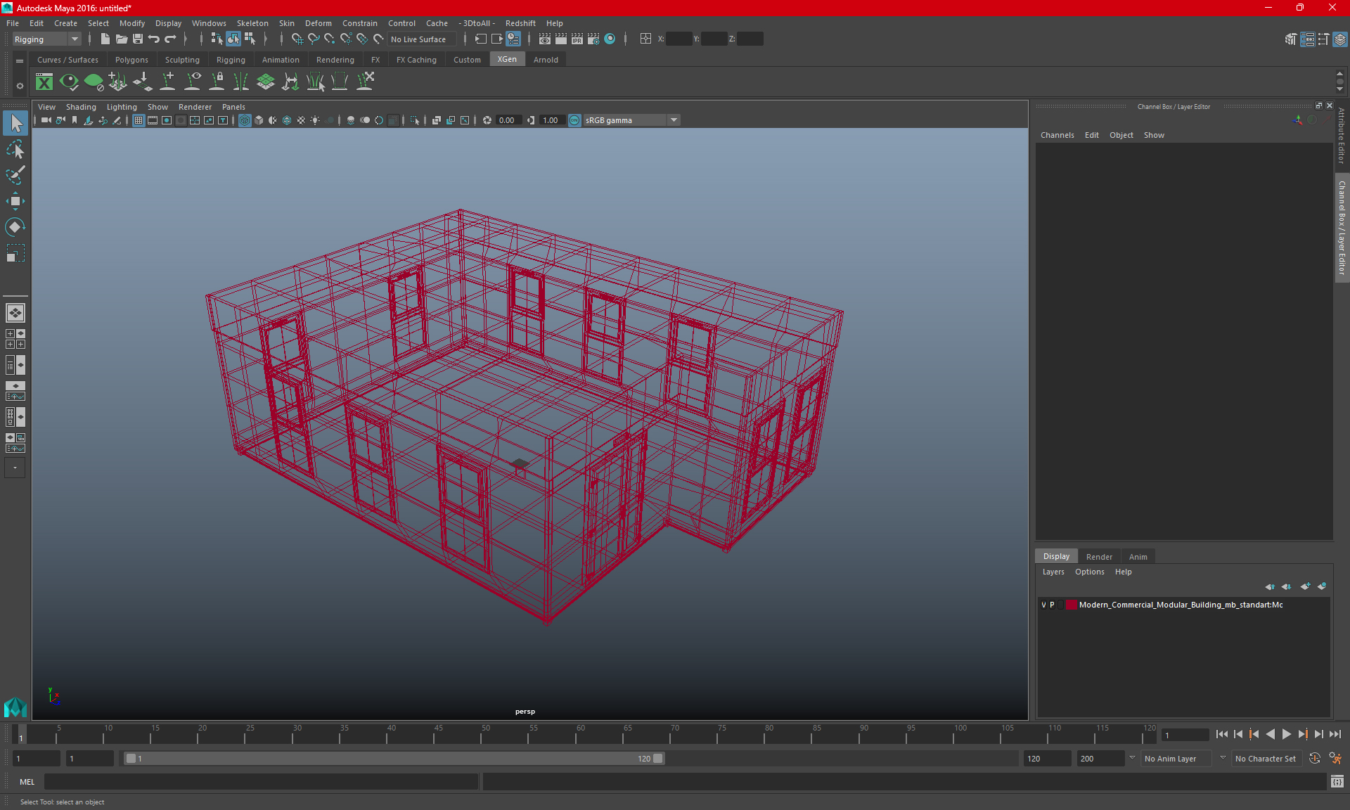 Modern Commercial Modular Building 3D model