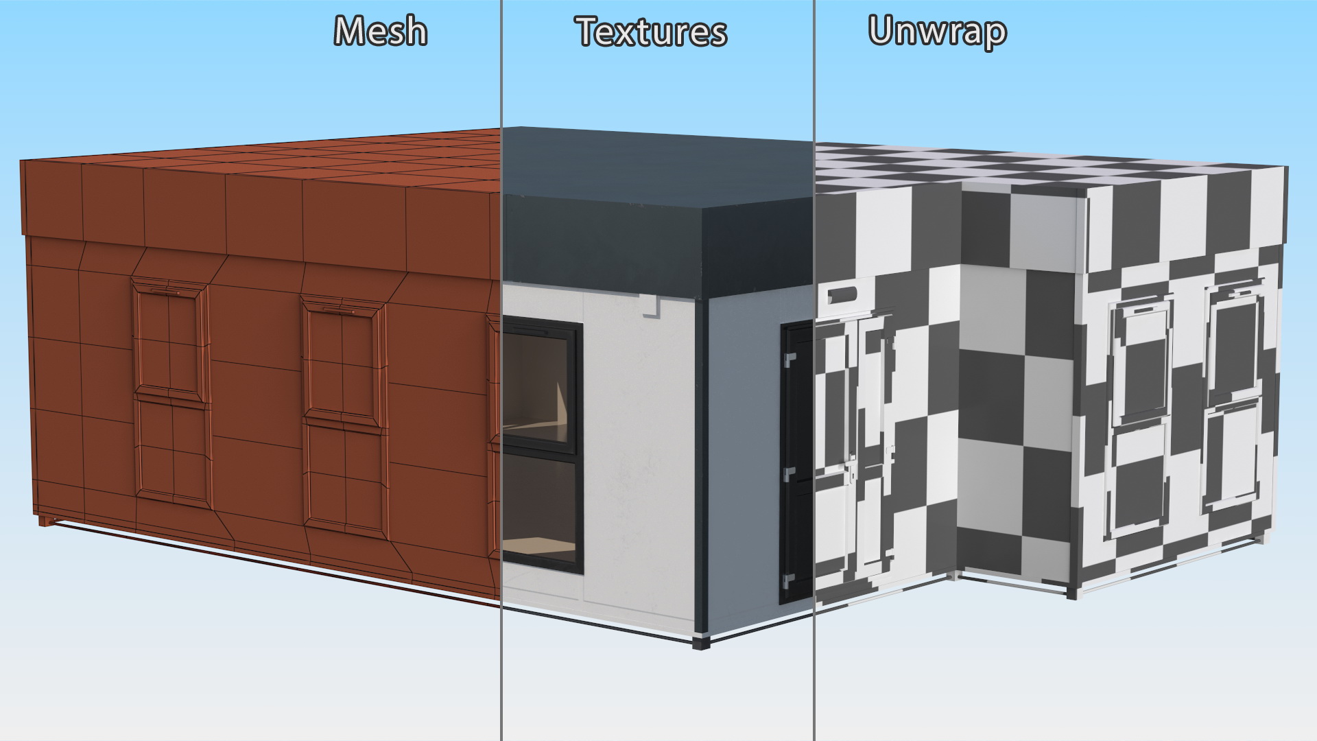 Modern Commercial Modular Building 3D model