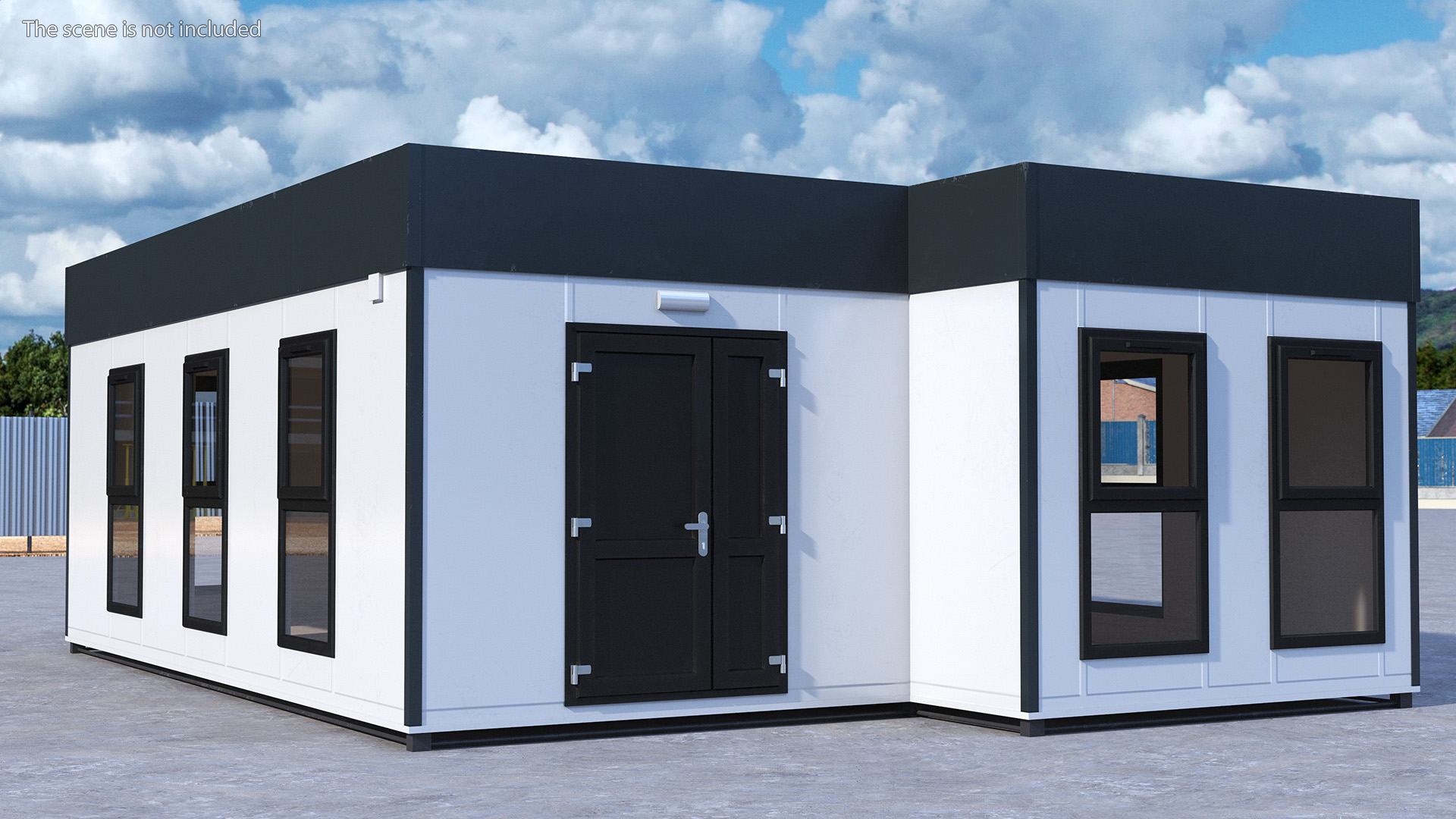 Modern Commercial Modular Building 3D model