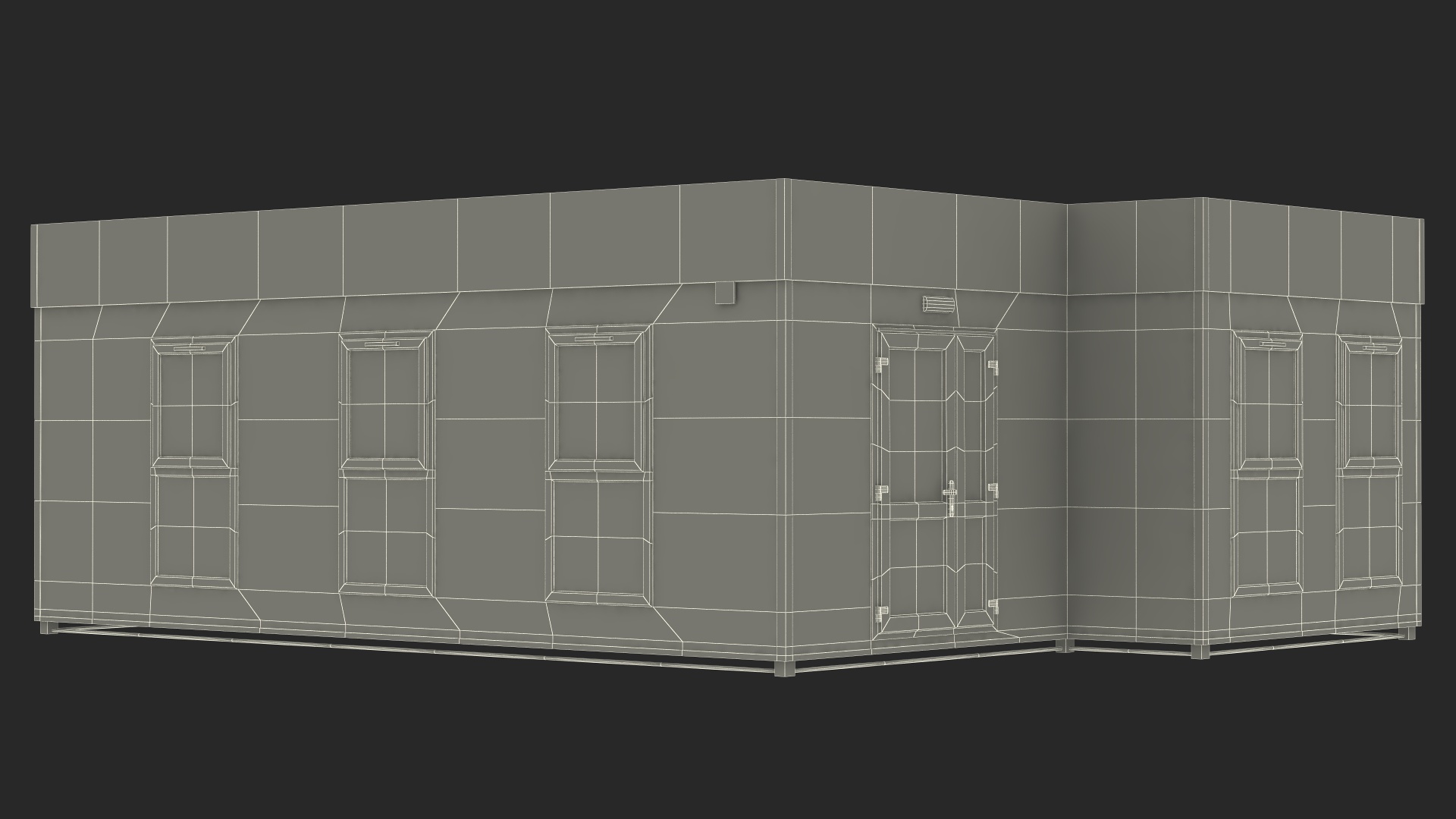 Modern Commercial Modular Building 3D model