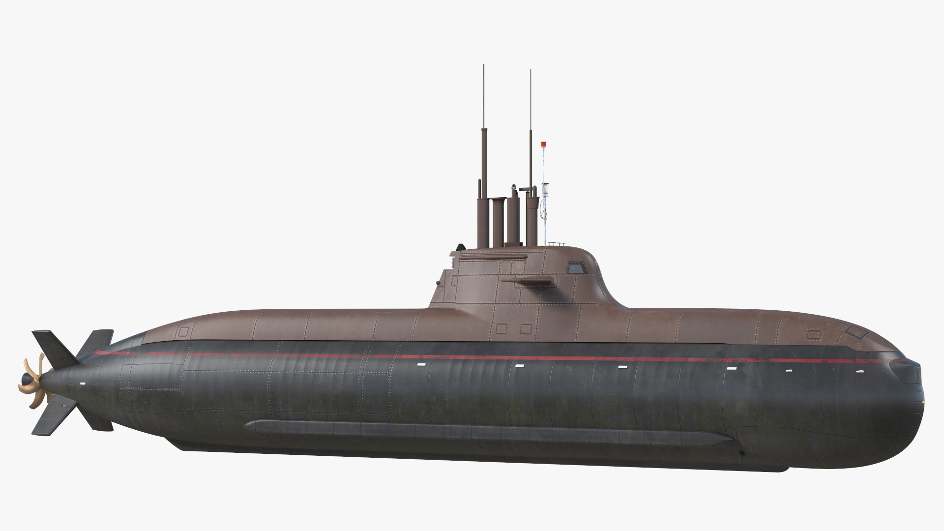 3D model Submarine HDW Class 212A Dry Rigged