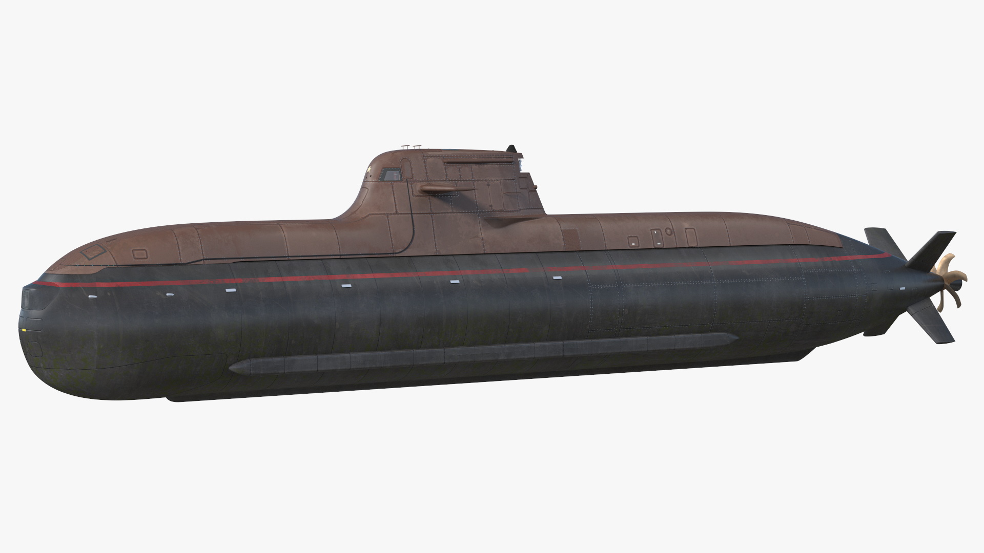 3D model Submarine HDW Class 212A Dry Rigged