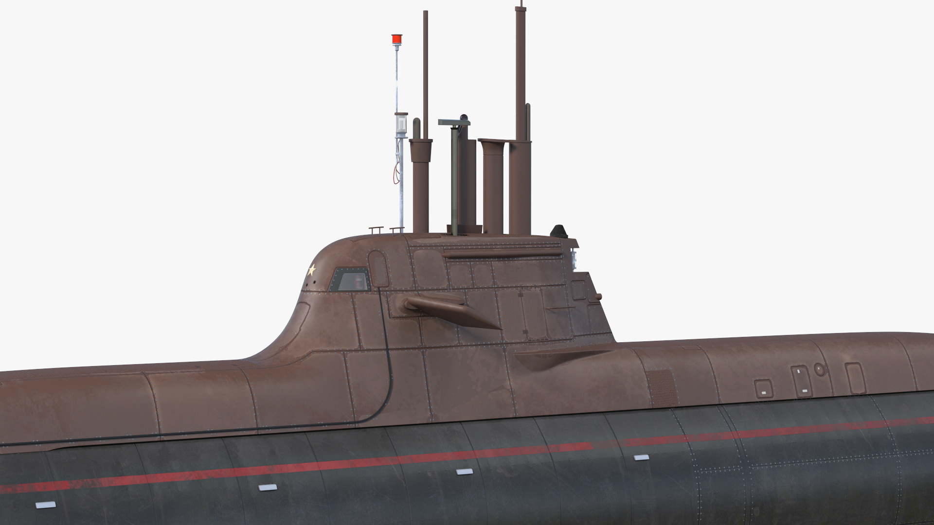 3D model Submarine HDW Class 212A Dry Rigged
