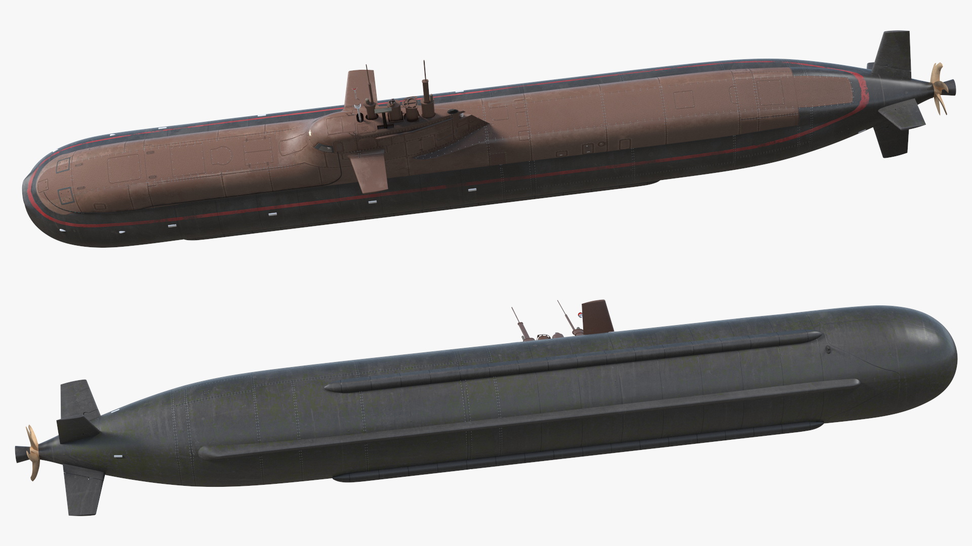 3D model Submarine HDW Class 212A Dry Rigged