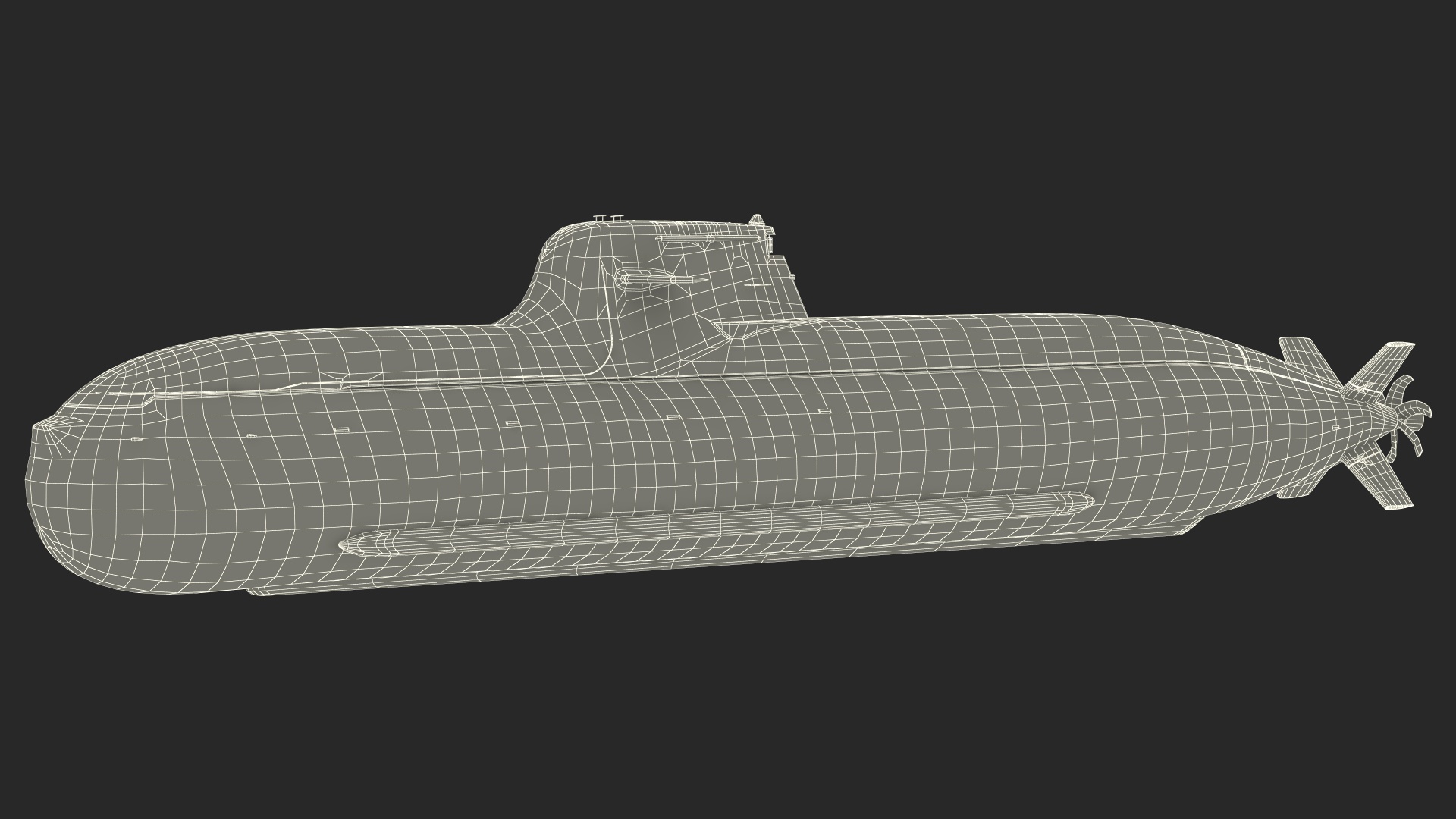 3D model Submarine HDW Class 212A Dry Rigged