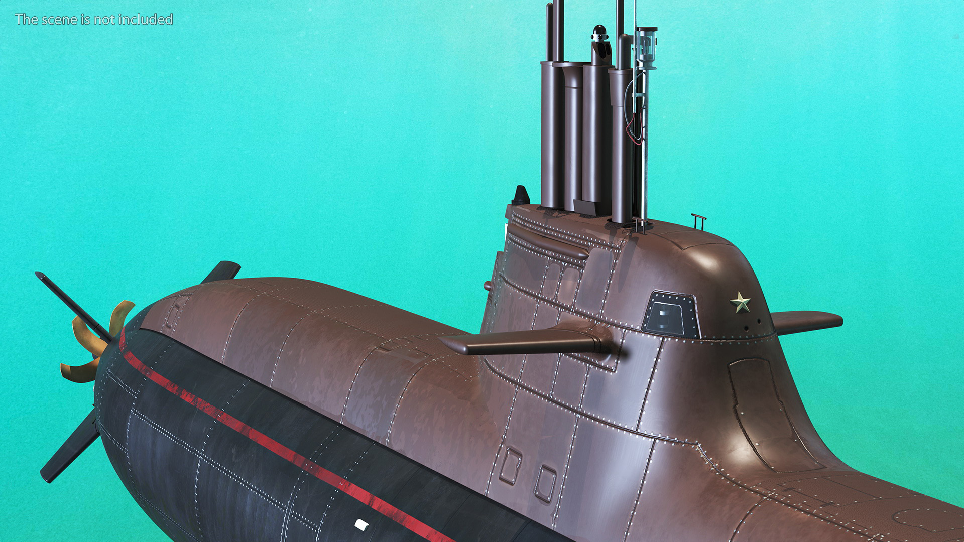 3D model Submarine HDW Class 212A Dry Rigged