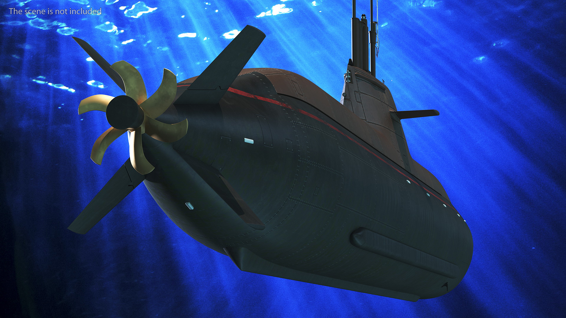 3D model Submarine HDW Class 212A Dry Rigged