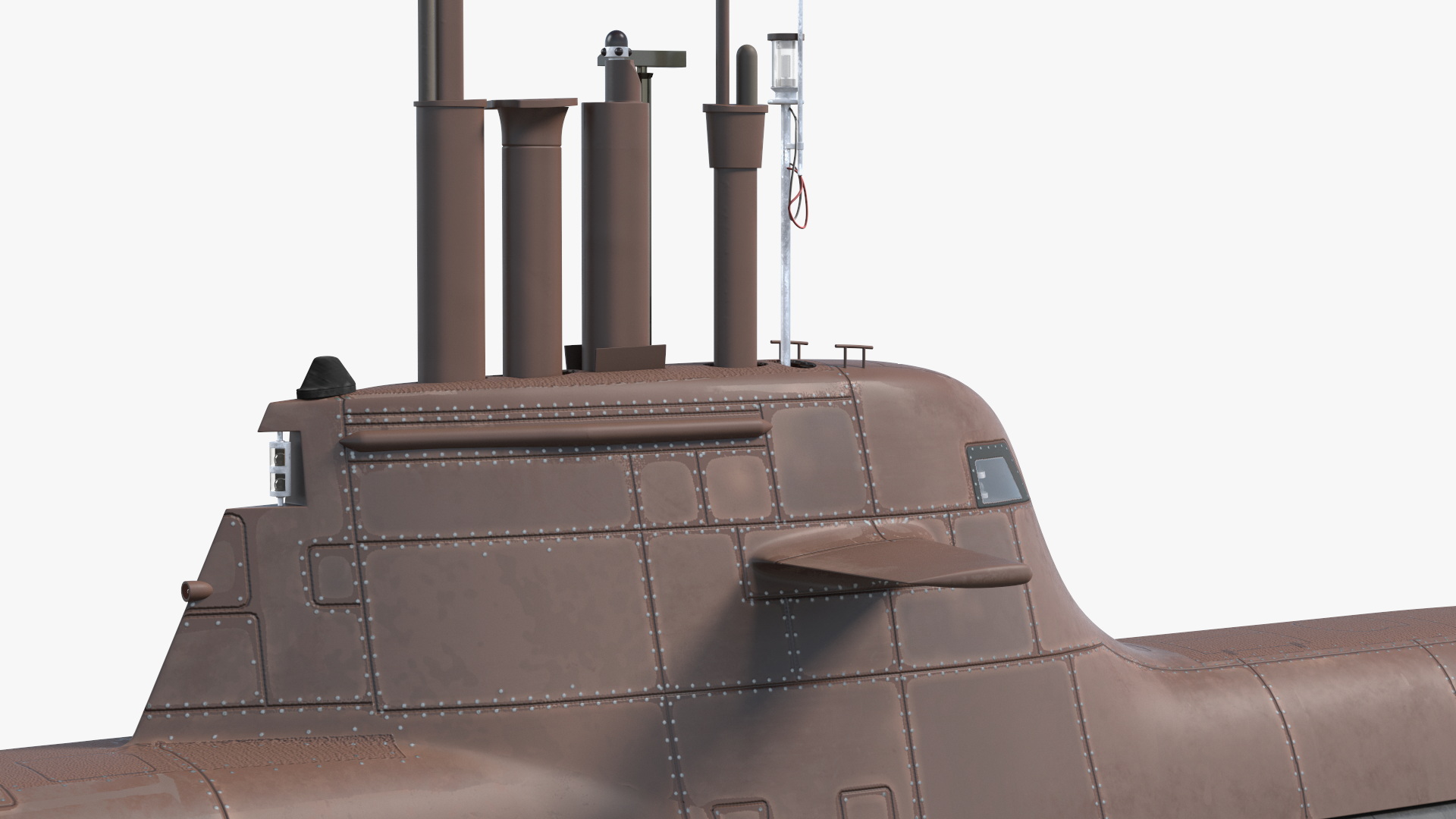 3D model Submarine HDW Class 212A Dry Rigged
