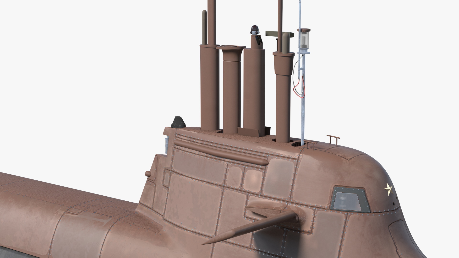 3D model Submarine HDW Class 212A Dry Rigged