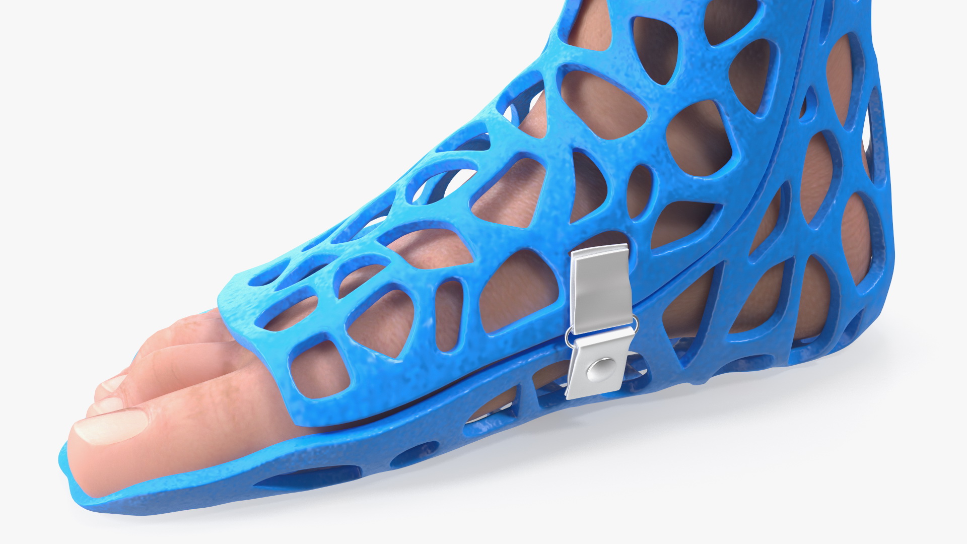 3D 3D-Printed Orthopedic Cast On Leg model