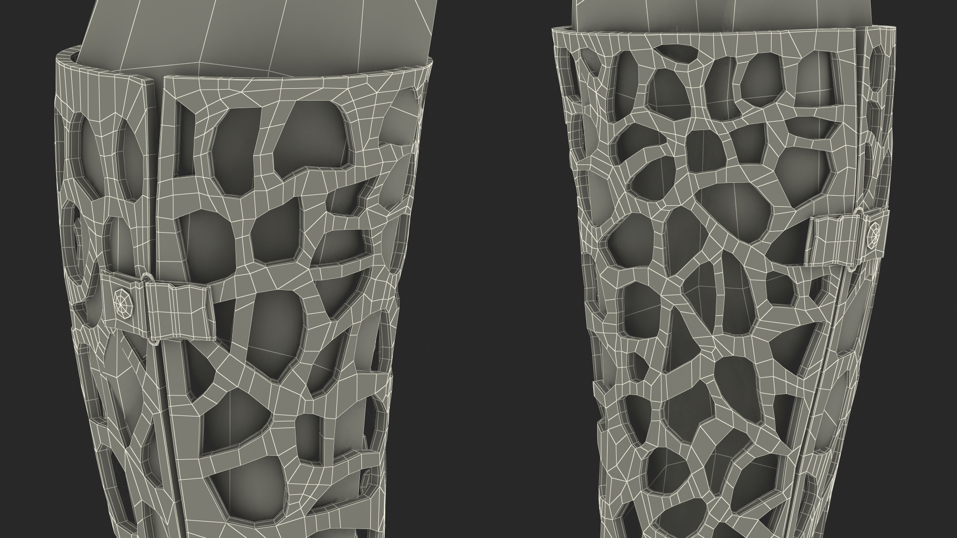 3D 3D-Printed Orthopedic Cast On Leg model