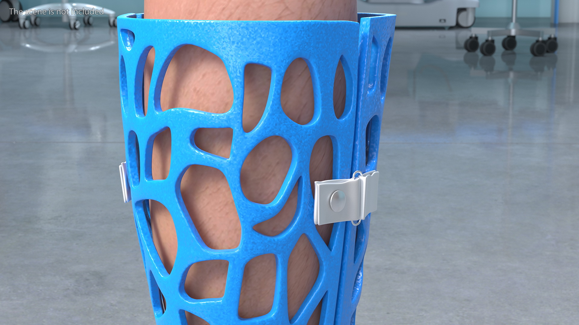 3D 3D-Printed Orthopedic Cast On Leg model