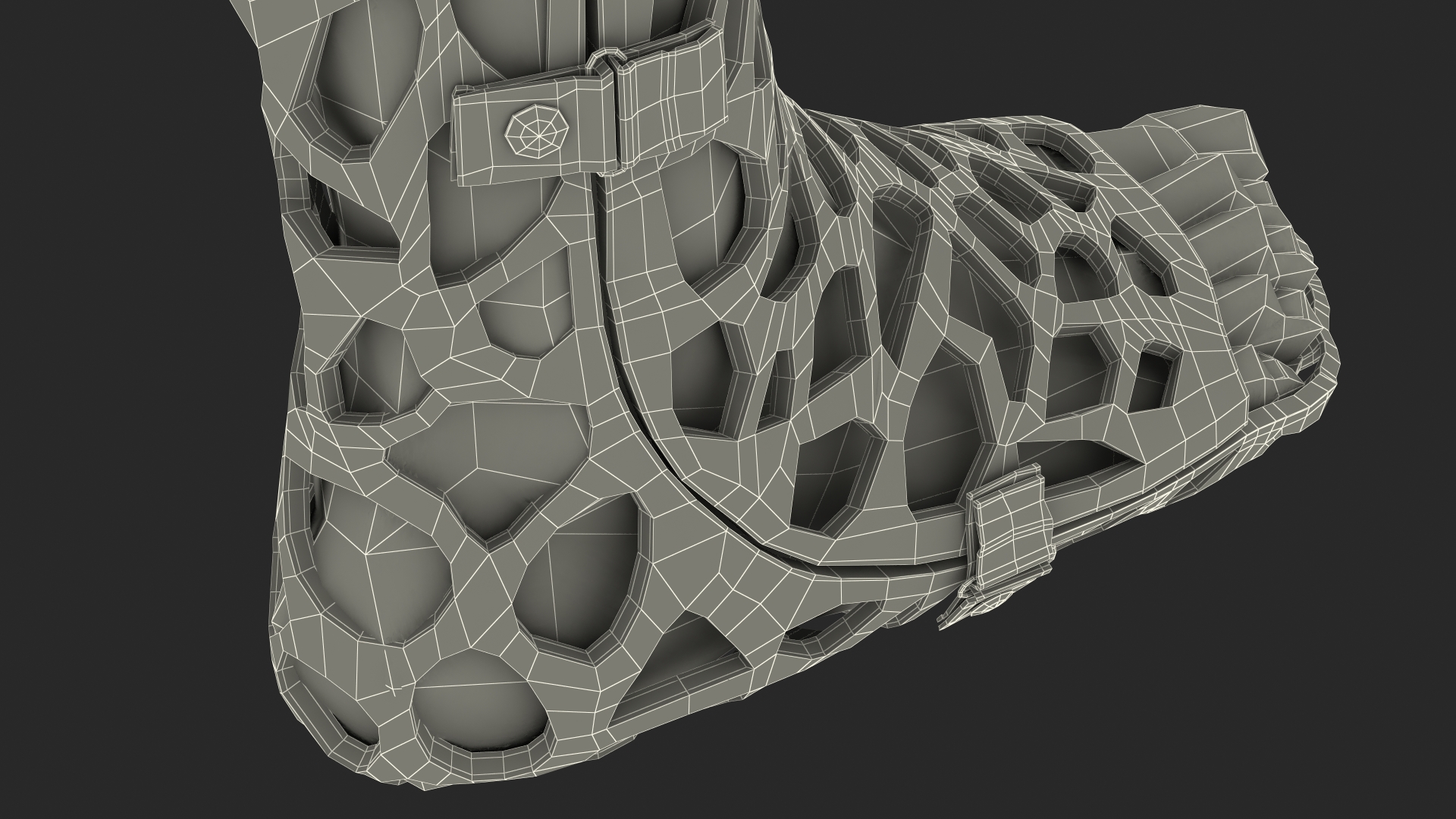 3D 3D-Printed Orthopedic Cast On Leg model