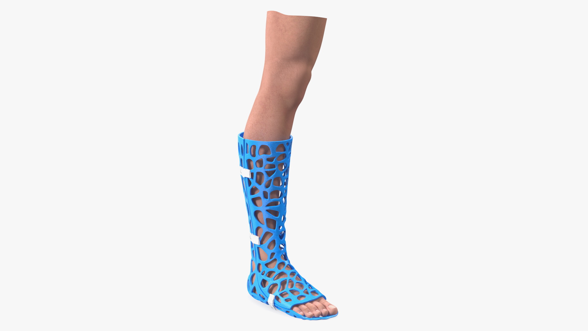 3D 3D-Printed Orthopedic Cast On Leg model