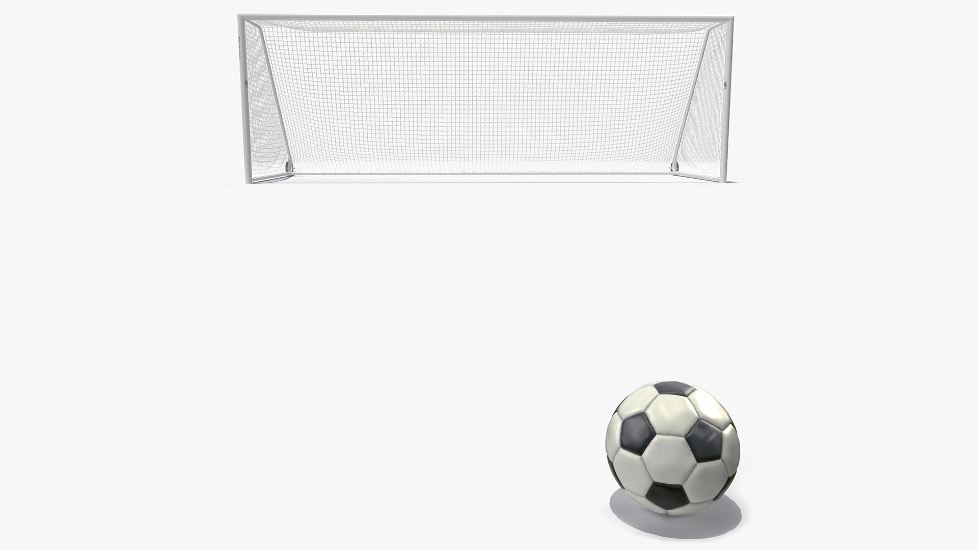 Animated Soccer Ball Hits the Bar and Bounces Back Off 3D model