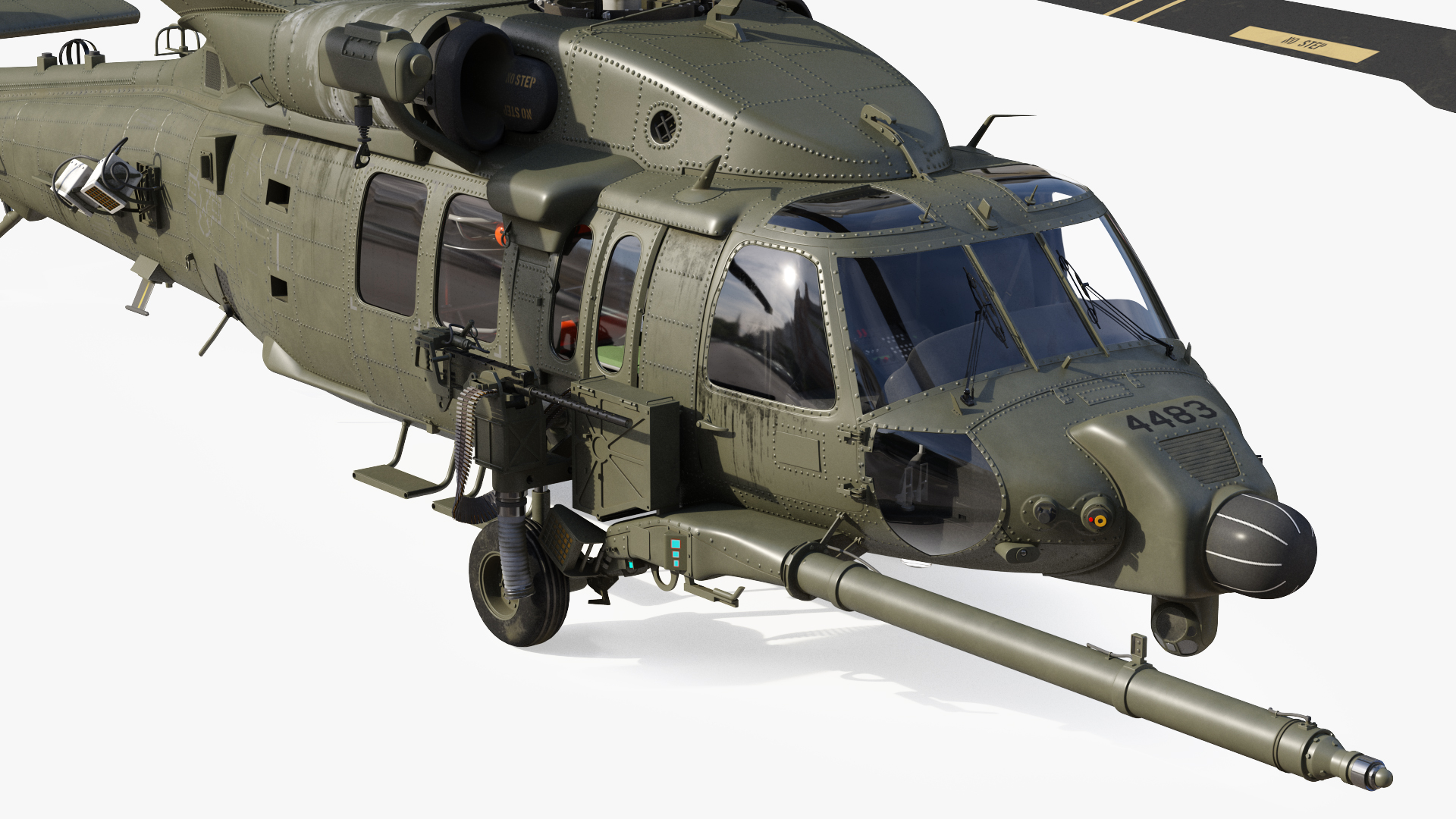 3D model Combat Rescue Helicopter Sikorsky HH60 Rigged