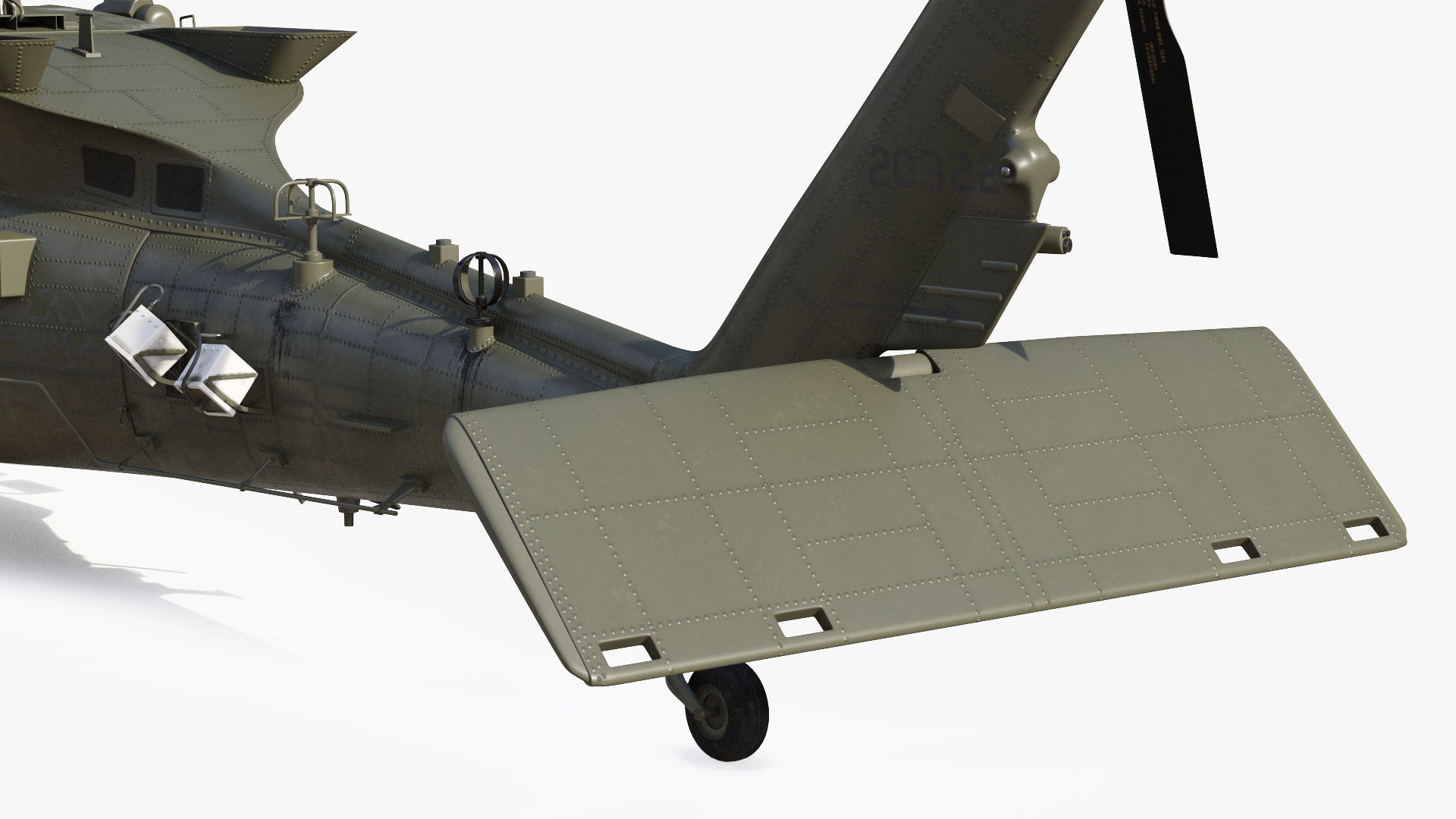 3D model Combat Rescue Helicopter Sikorsky HH60 Rigged