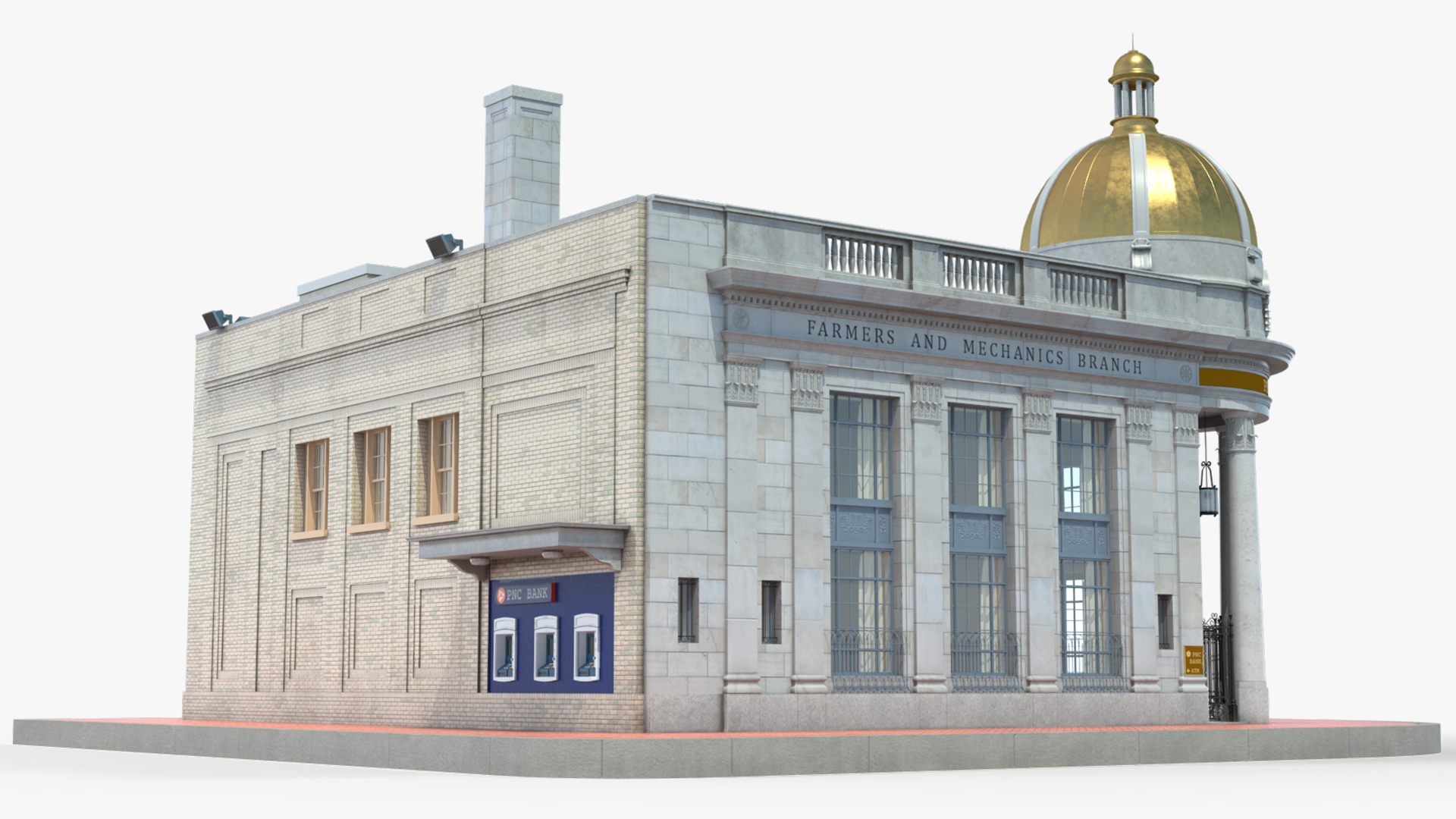 Farmers and Mechanics Bank Building in Georgetown 3D model