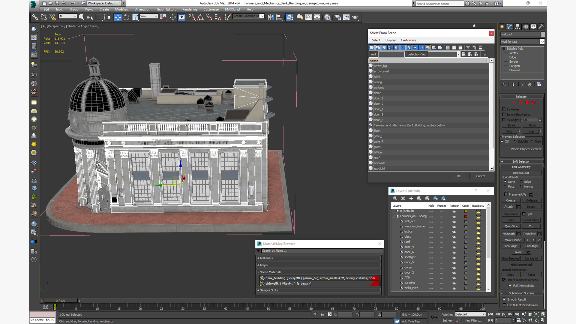Farmers and Mechanics Bank Building in Georgetown 3D model