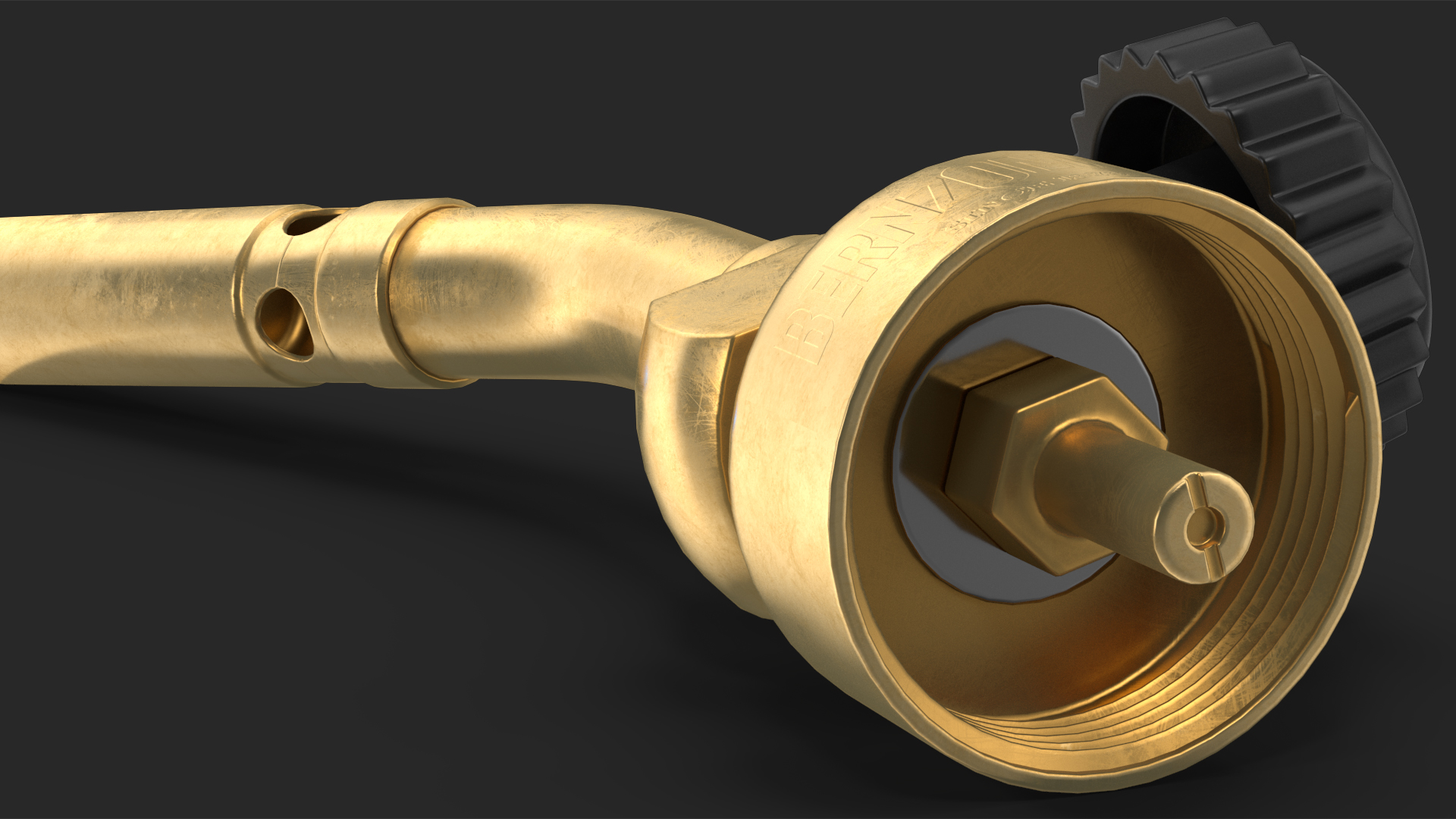 Propane Torch Head with Flame 3D model