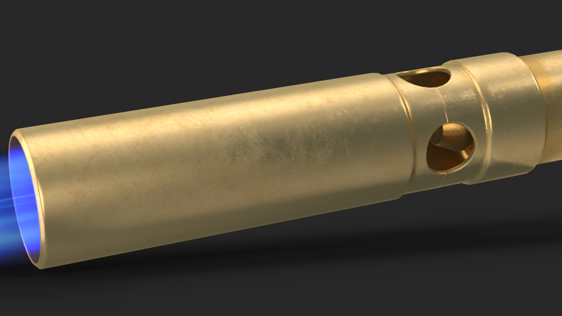 Propane Torch Head with Flame 3D model