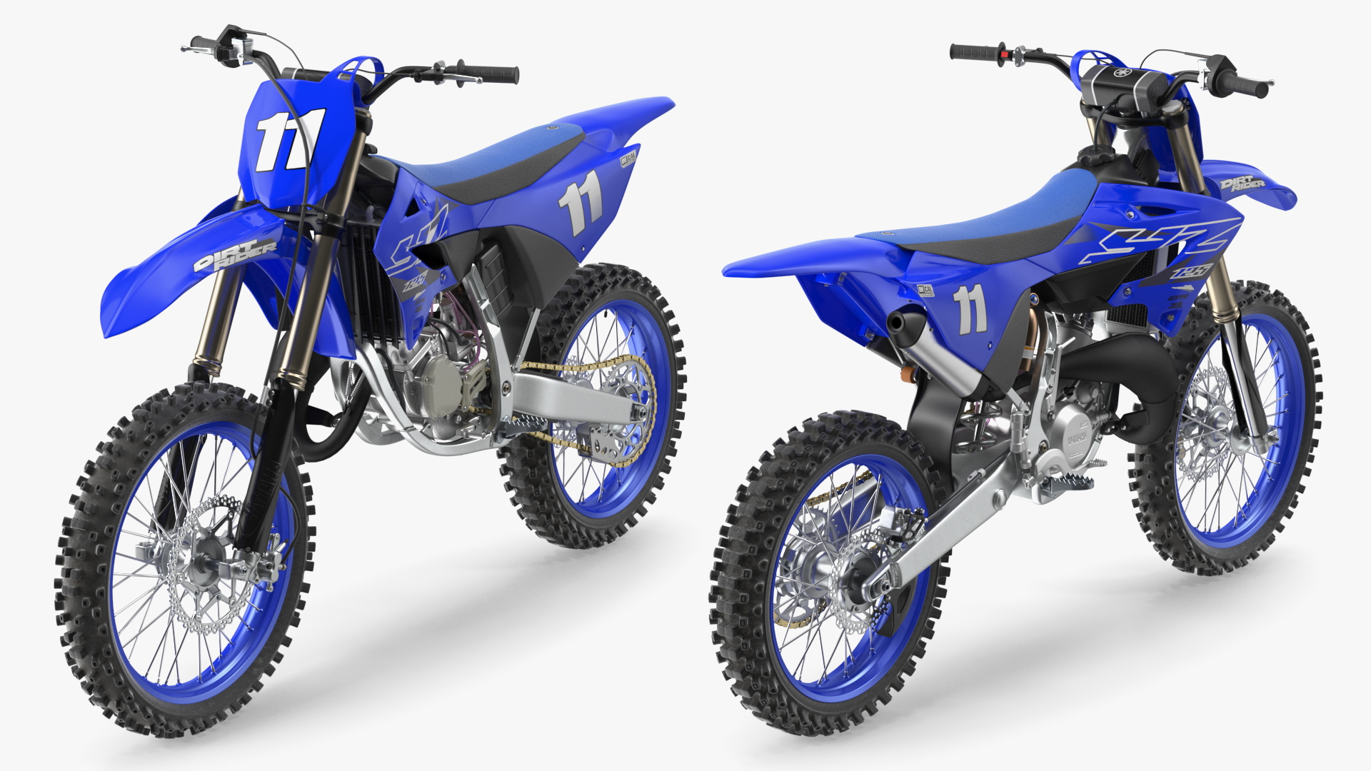 Yamaha YZ125 2022 Rigged 3D model