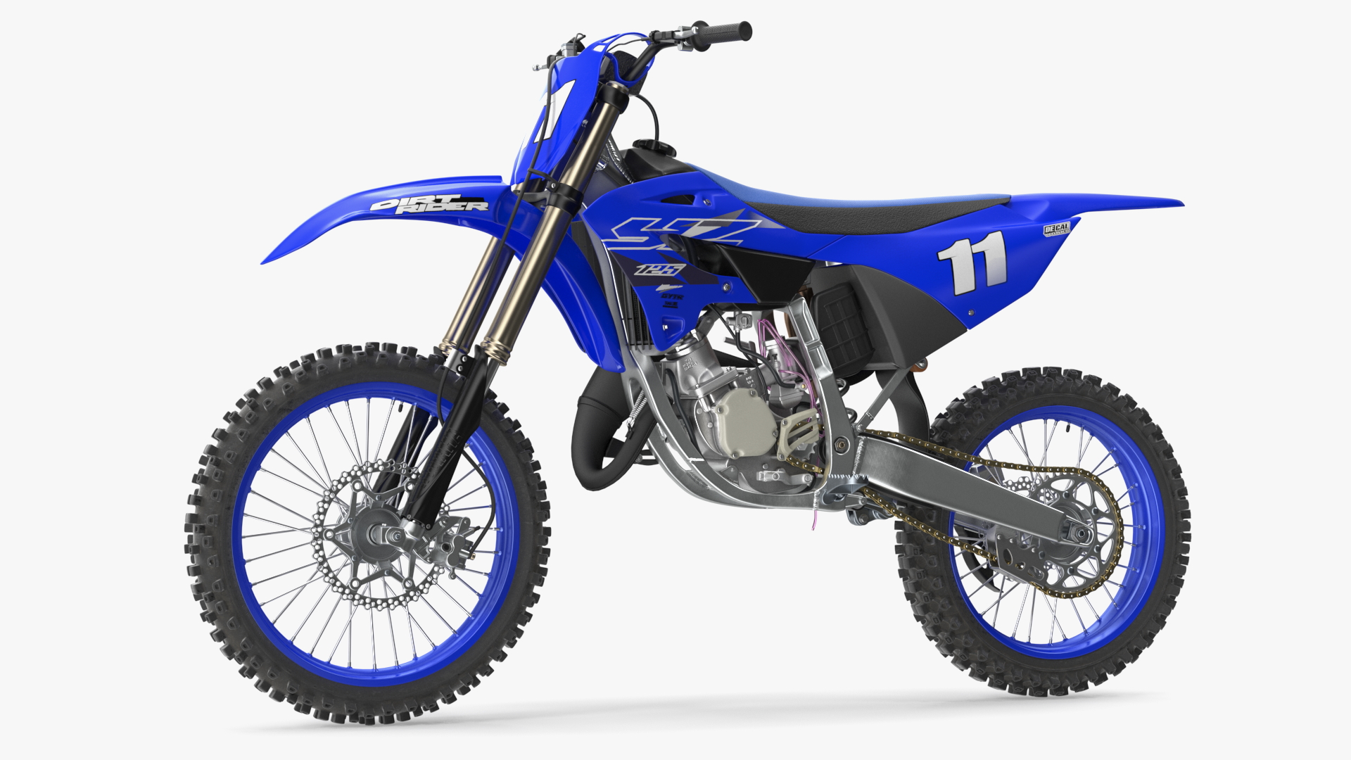 Yamaha YZ125 2022 Rigged 3D model