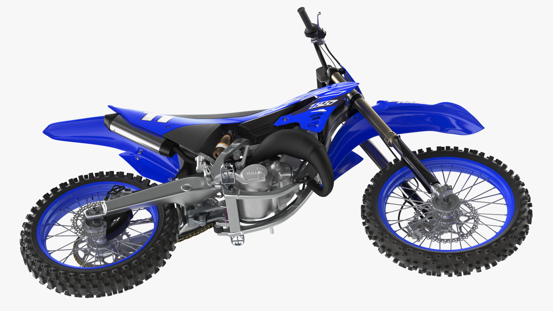 Yamaha YZ125 2022 Rigged 3D model