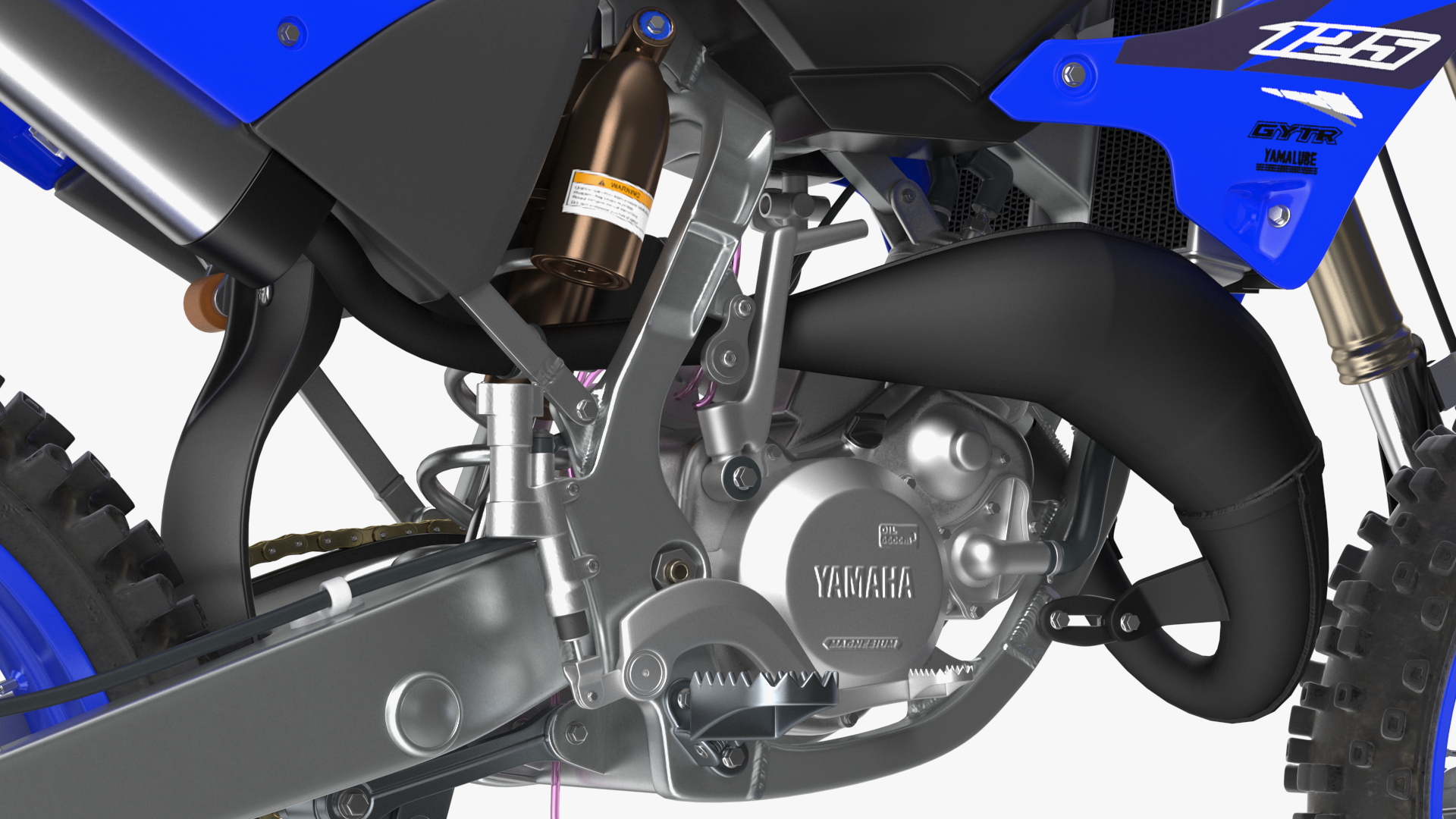 Yamaha YZ125 2022 Rigged 3D model