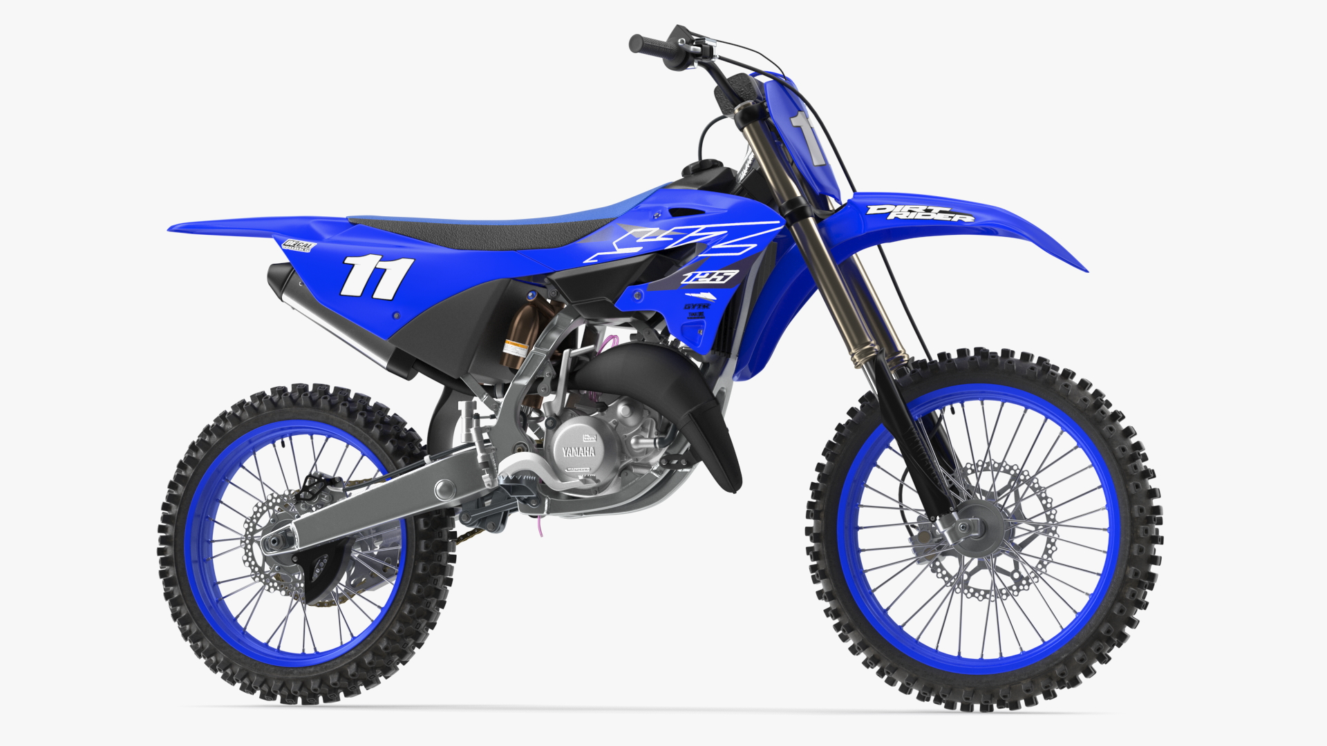 Yamaha YZ125 2022 Rigged 3D model