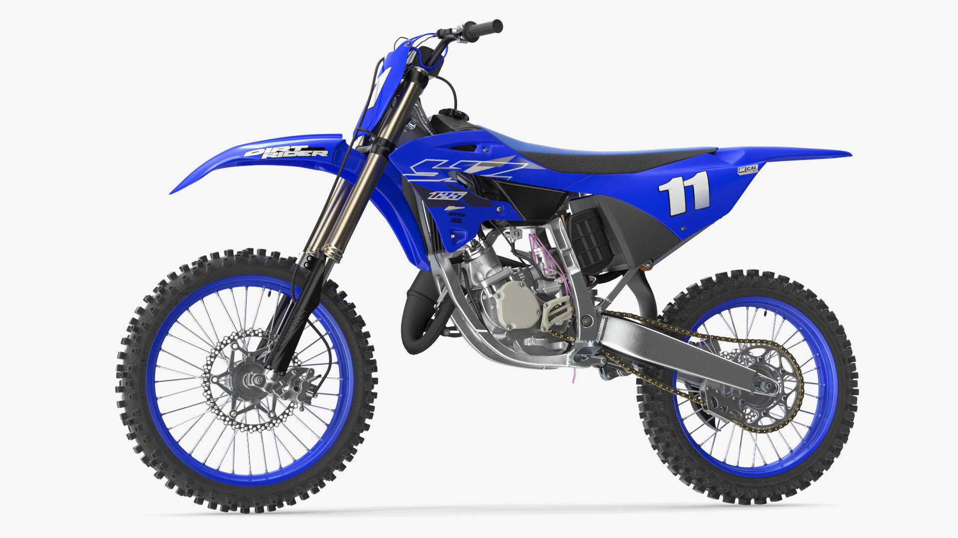Yamaha YZ125 2022 Rigged 3D model