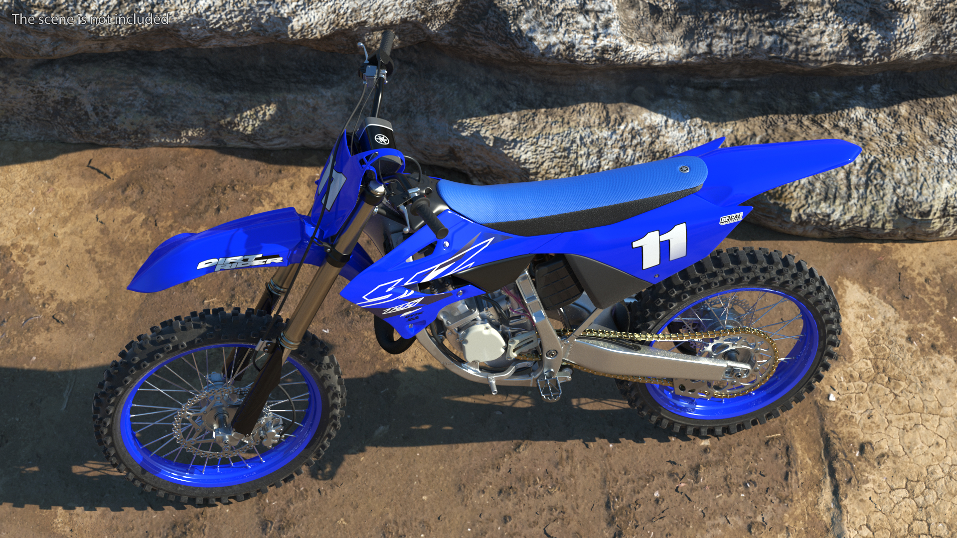 Yamaha YZ125 2022 Rigged 3D model