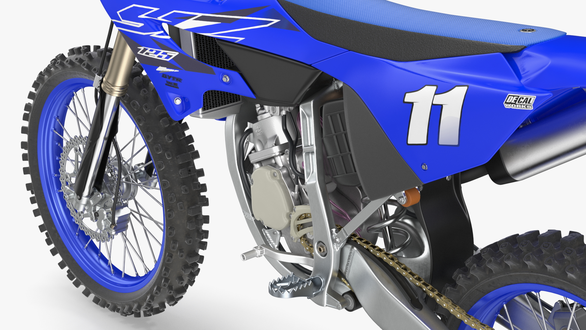Yamaha YZ125 2022 Rigged 3D model