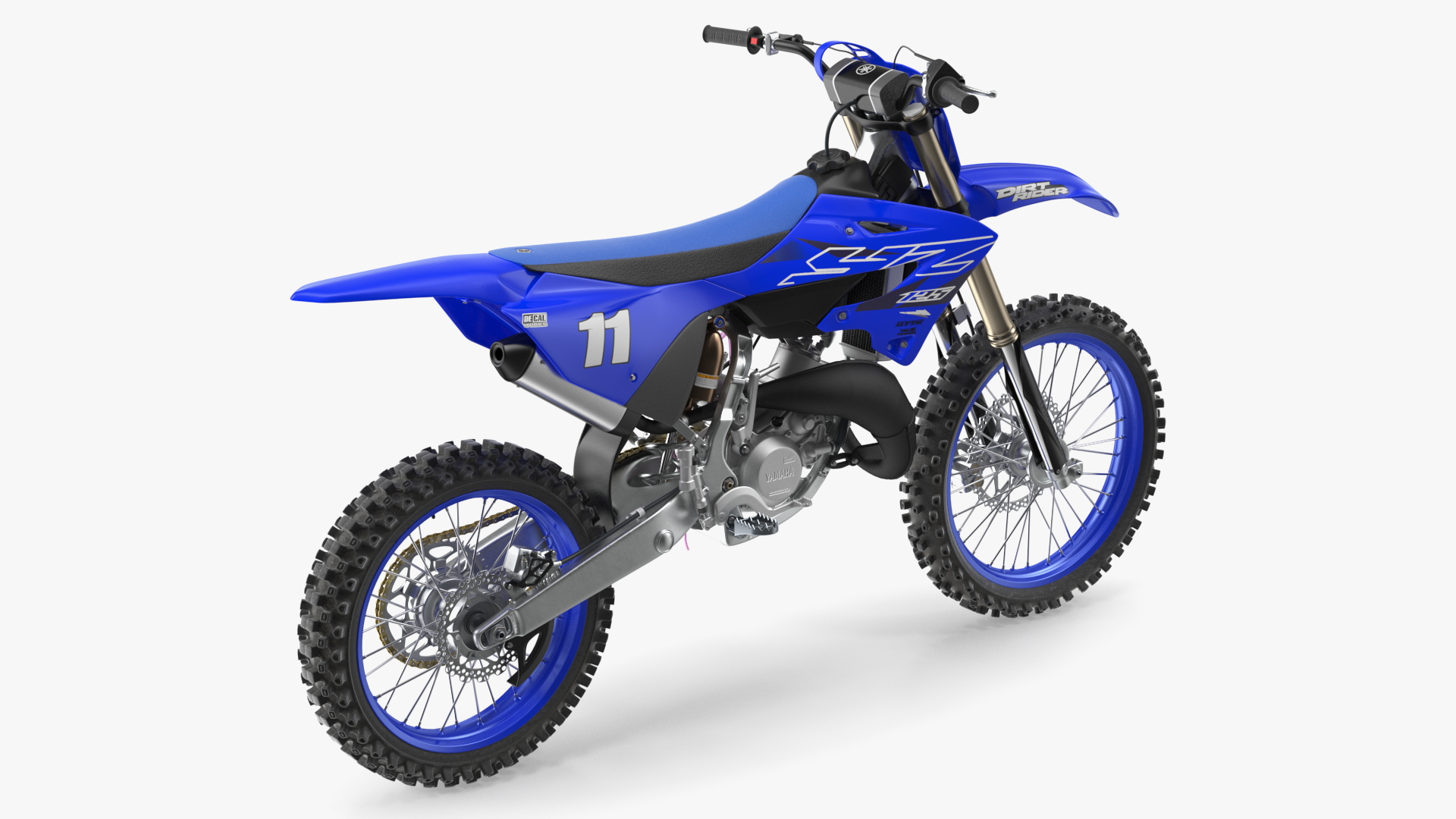 Yamaha YZ125 2022 Rigged 3D model