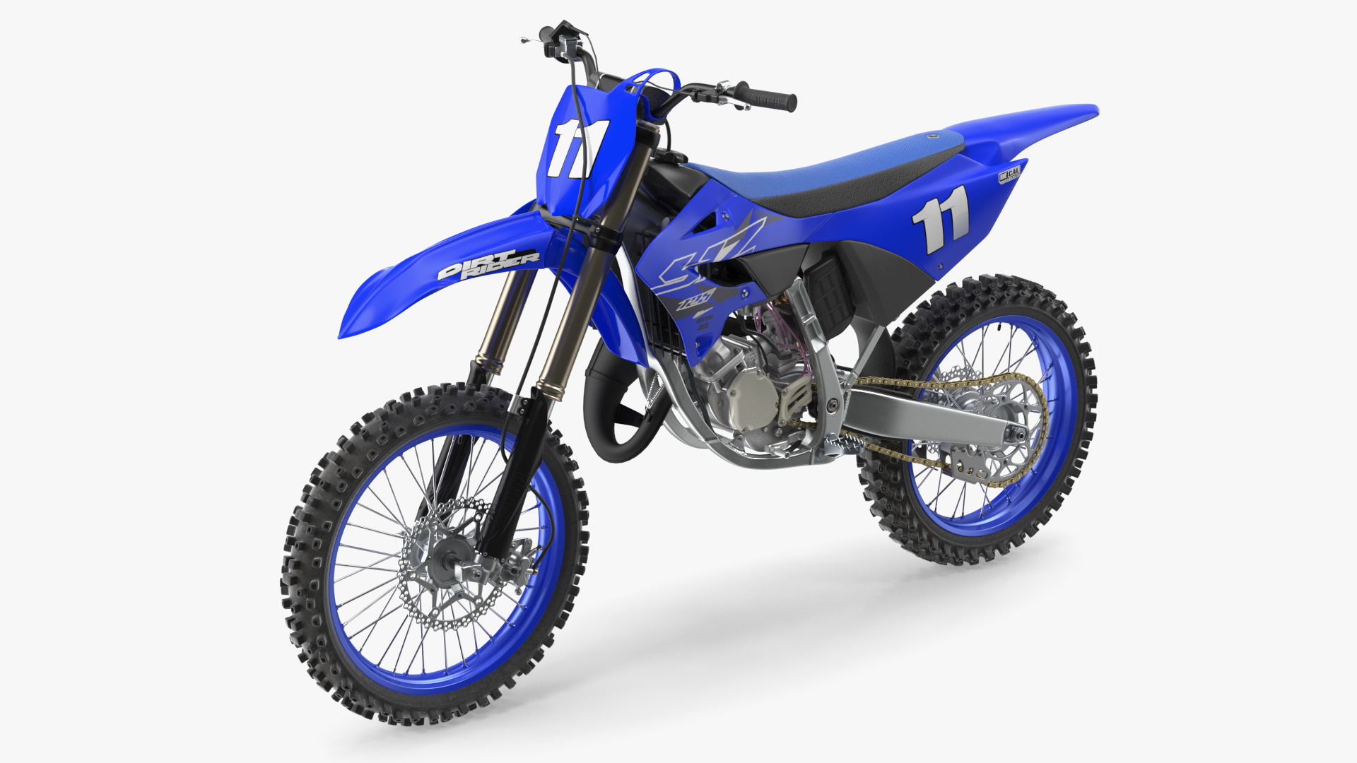 Yamaha YZ125 2022 Rigged 3D model