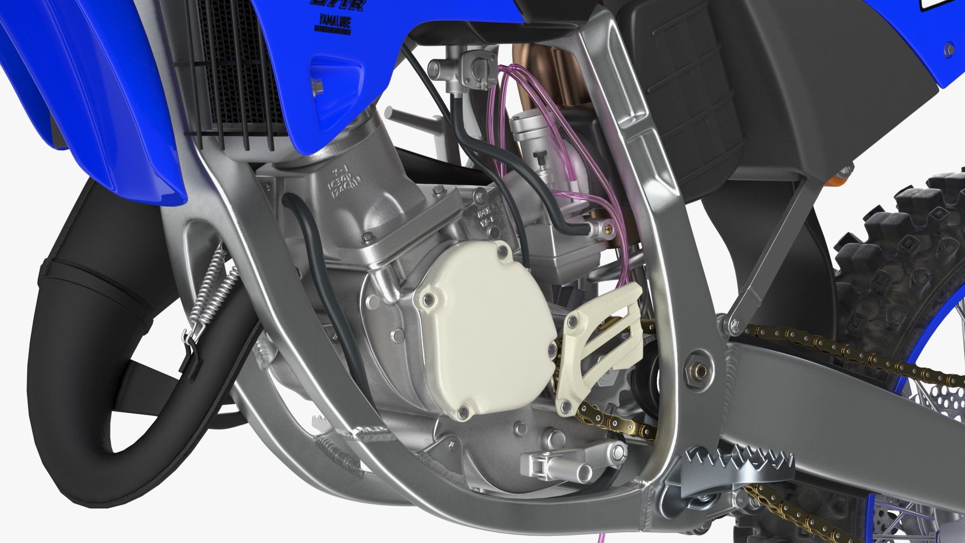 Yamaha YZ125 2022 Rigged 3D model