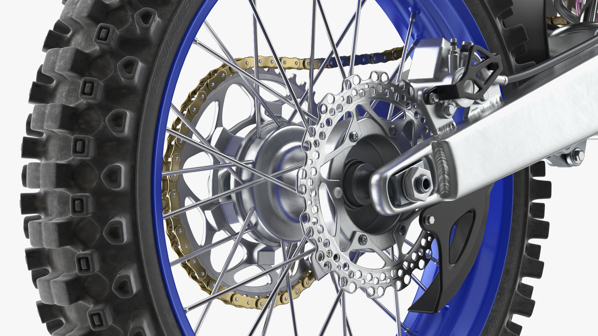 Yamaha YZ125 2022 Rigged 3D model