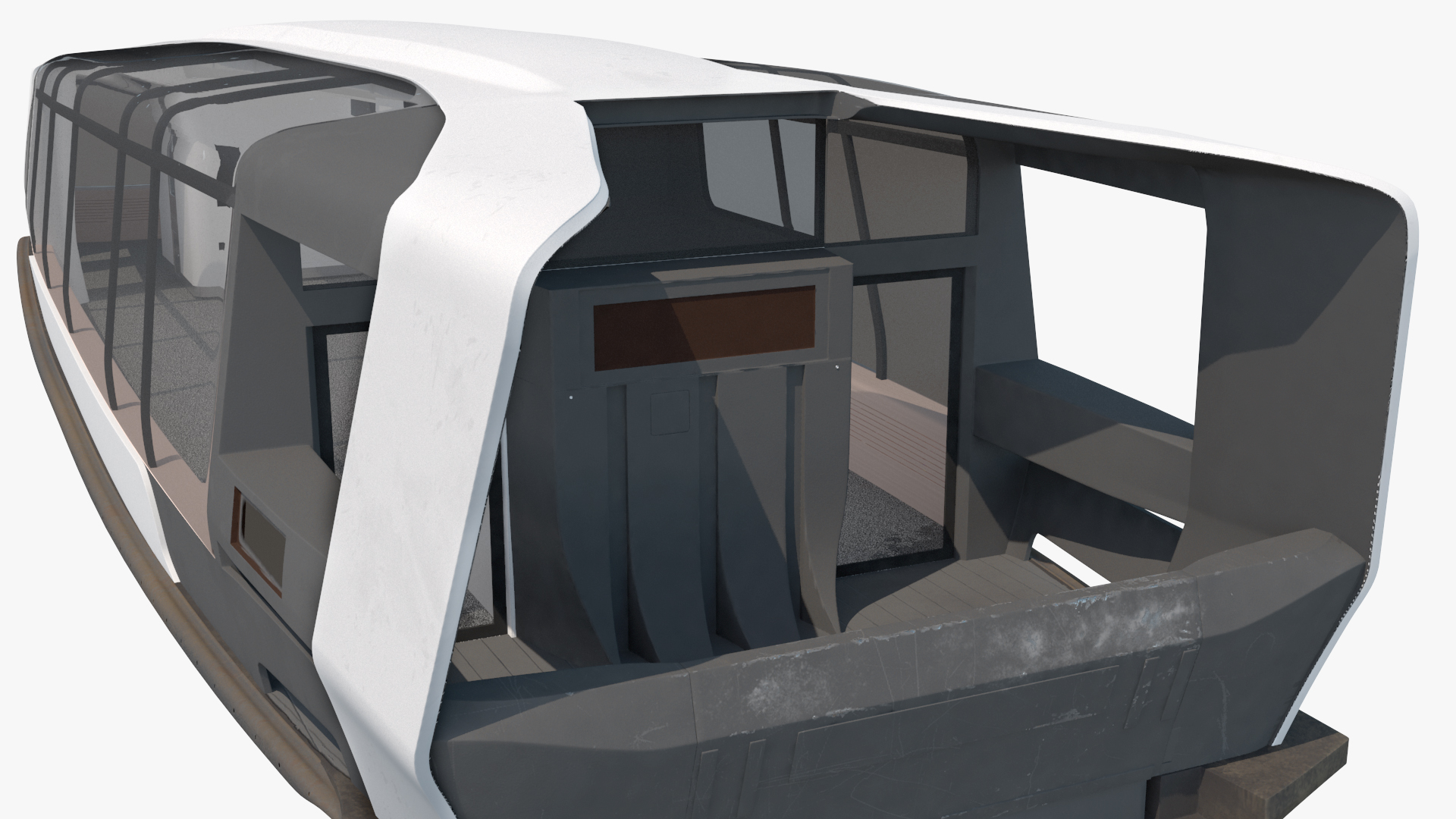 3D model Electric River Tram Simplified