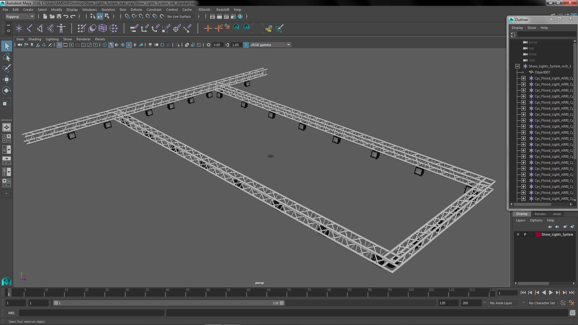 3D Show Lights System model