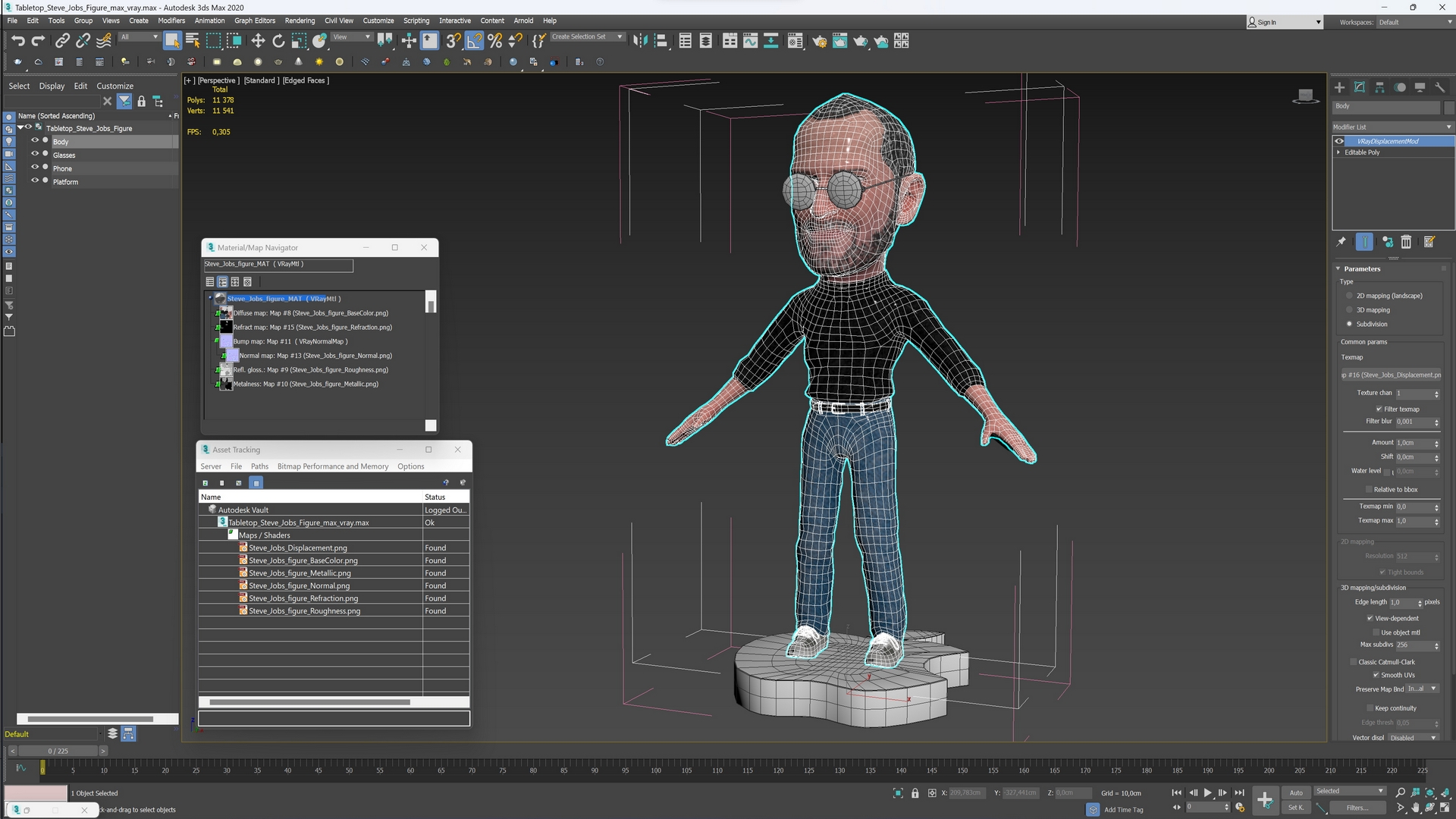 3D Tabletop Steve Jobs Figure