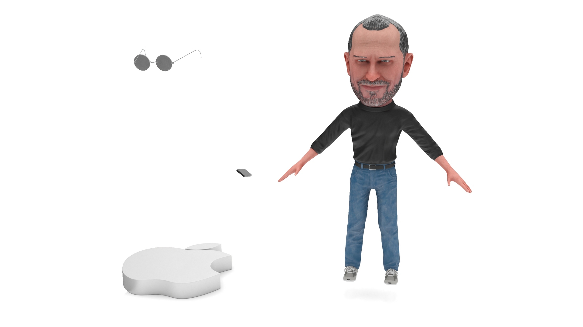 3D Tabletop Steve Jobs Figure