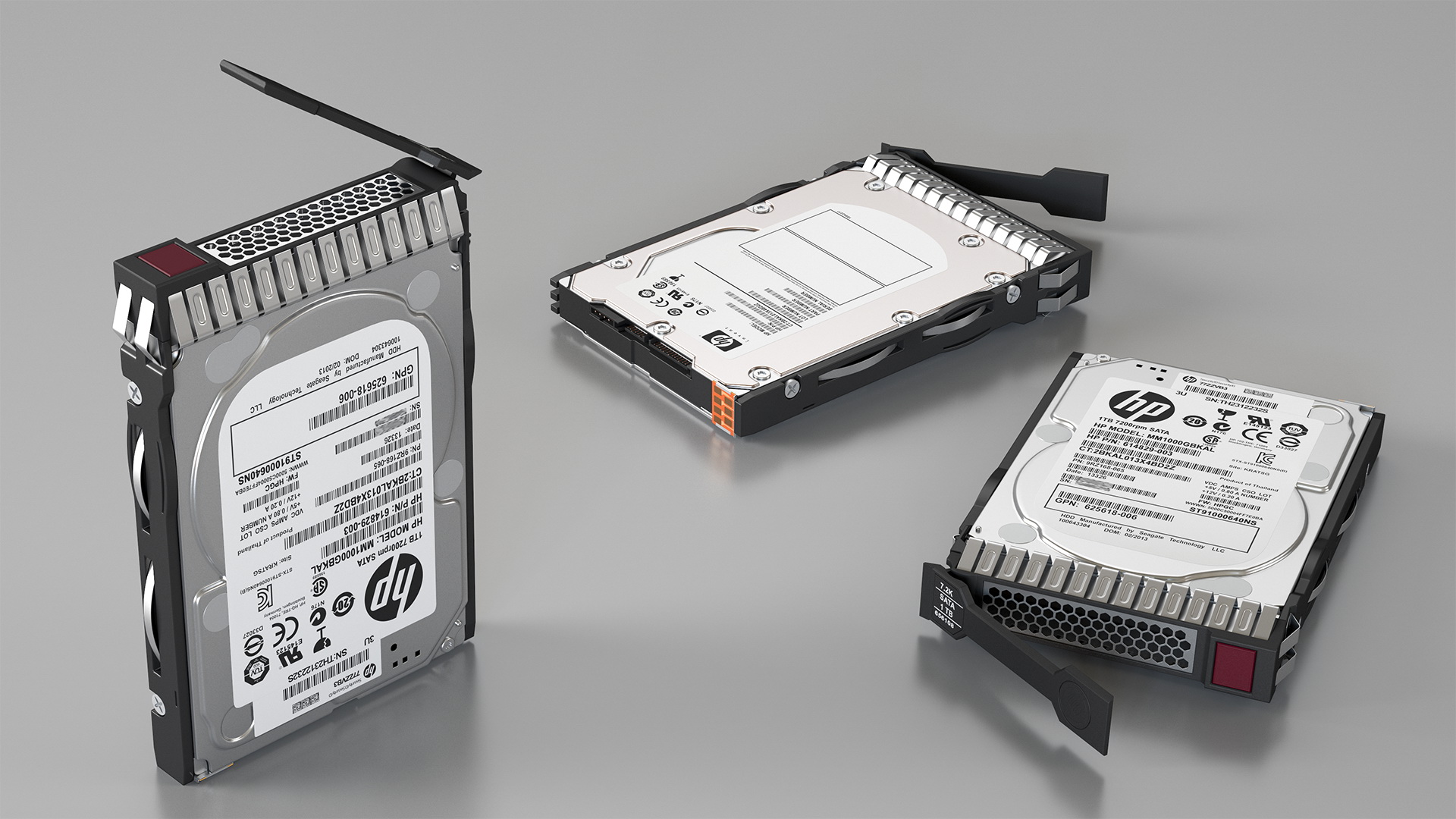3D HP MM1000GBKAL HDD model