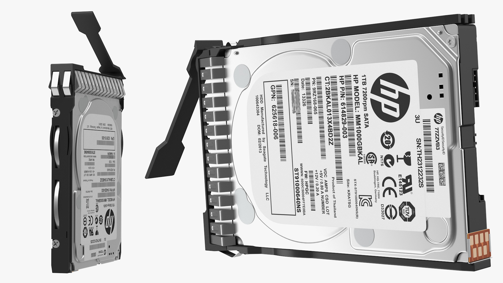 3D HP MM1000GBKAL HDD model